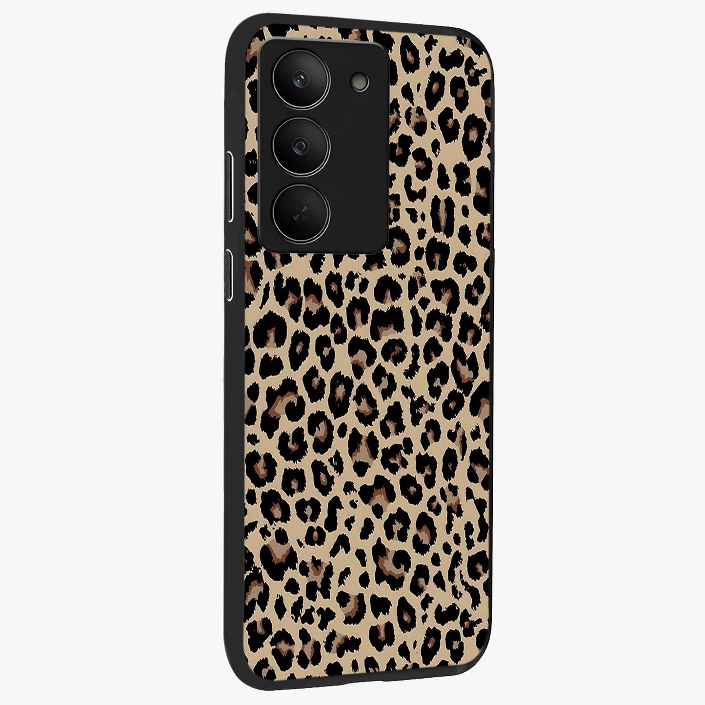 Savage Chic Pattern Glass Case upright view showcasing trendy decorative artwork with edgy fashion theme.