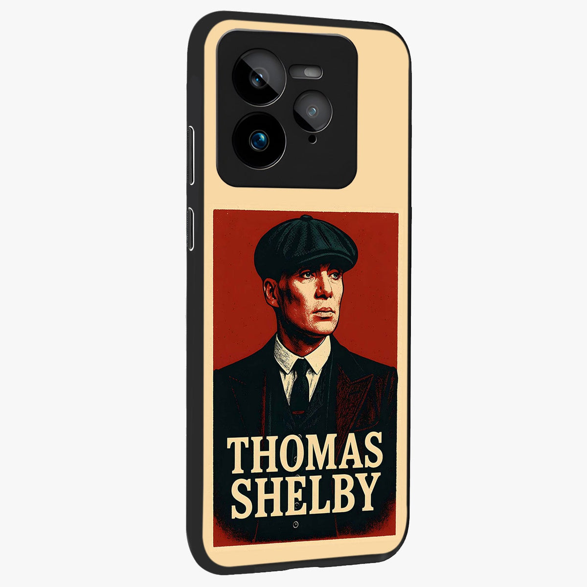 Vintage Mafia Authority Glass Case upright view showcasing dramatic vintage artwork with iconic authority theme.