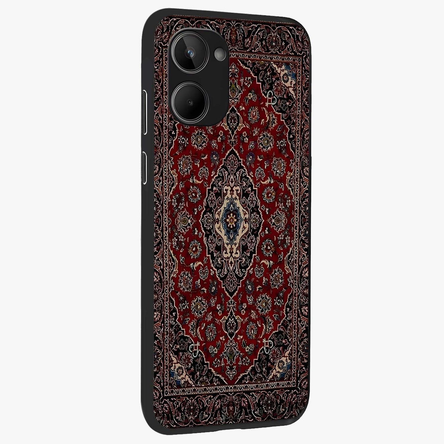 Heritage Carpet Royale Glass Case upright view showcasing detailed ornamental artwork with luxurious traditional theme.