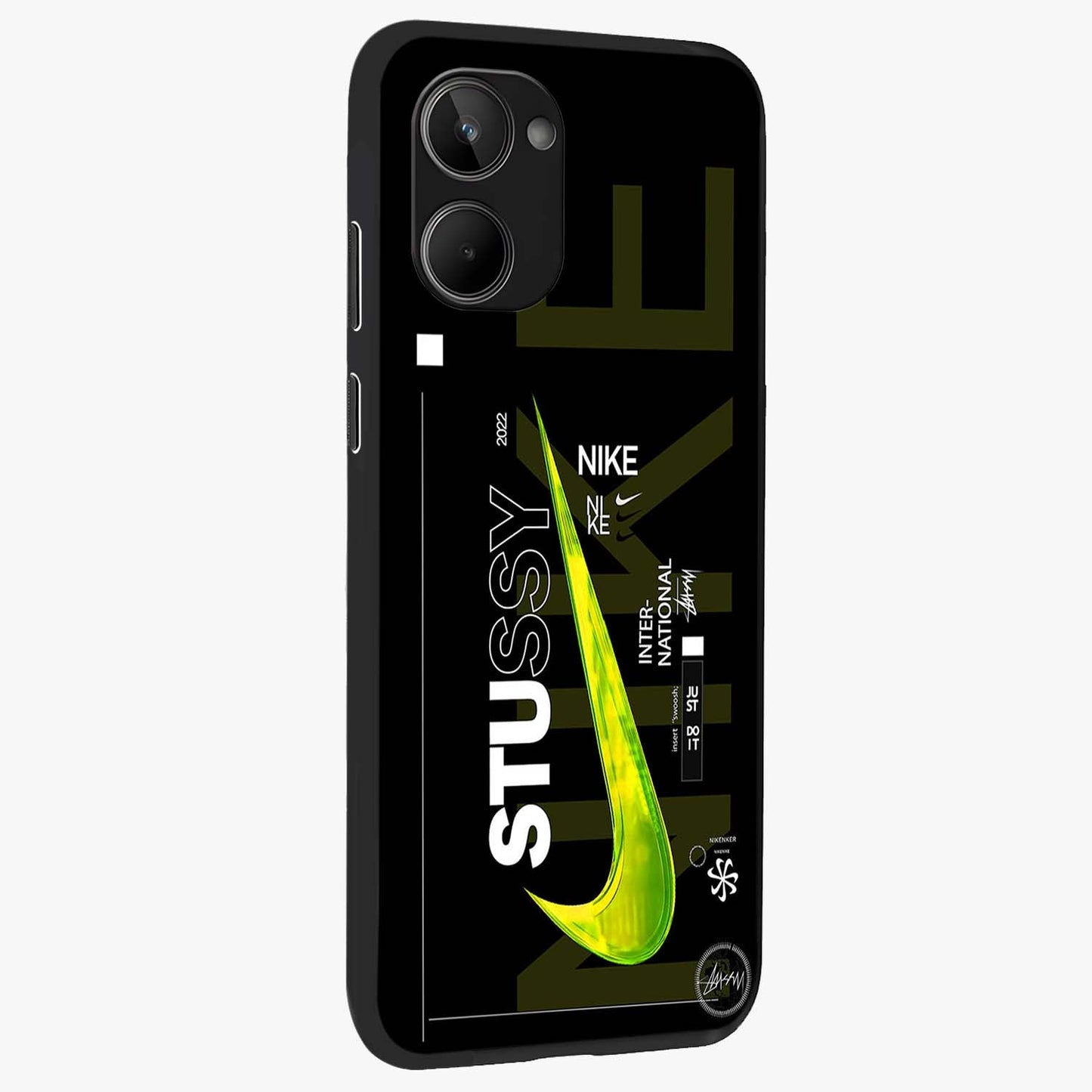Neon Street Edition Glass Case upright view showcasing colorful neon artwork with modern street culture theme.