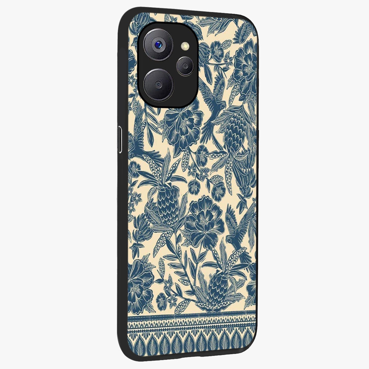Heirloom Wild Bloom Glass Case upright view showcasing delicate wildflower artwork with timeless floral theme.