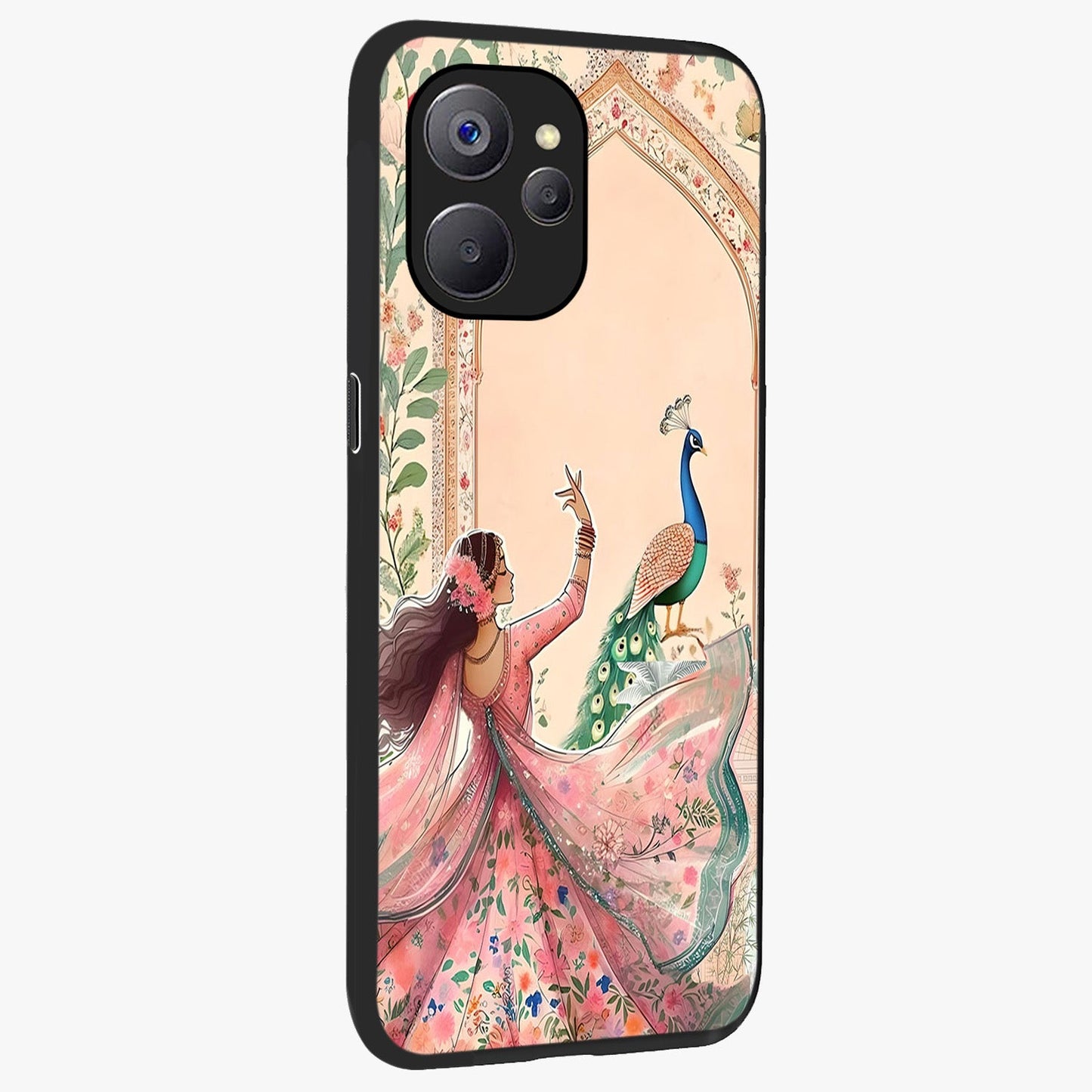 Royal Grace Muse Glass Case upright view showcasing stylish artistic artwork with sophisticated royal theme.