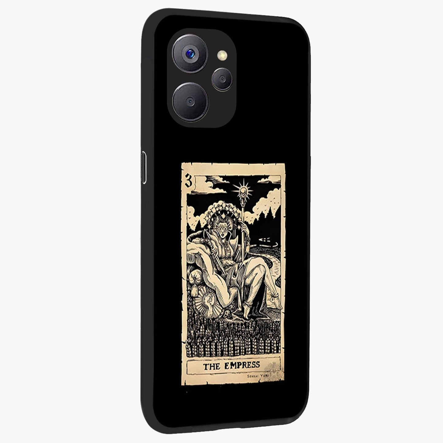 The Empress Glass Case upright view showcasing powerful empress themed artwork with luxurious artistic theme.