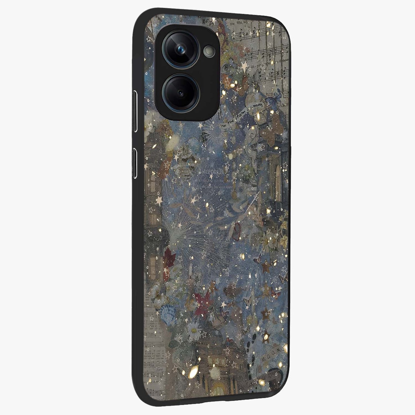 Aesthetic Astrolophia Glass Case upright view showcasing soft aesthetic theme with stylish modern look.