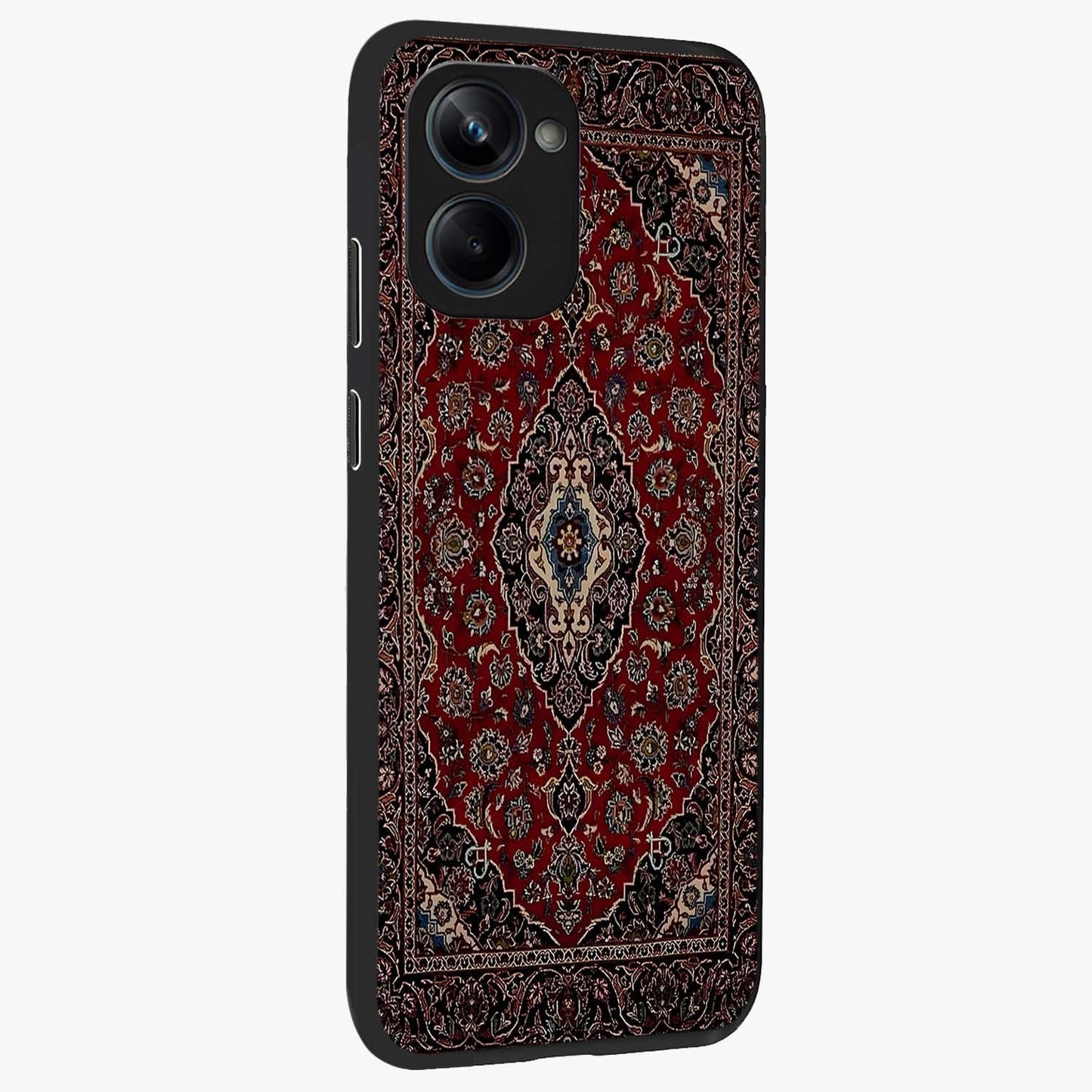 Heritage Carpet Royale Glass Case upright view showcasing detailed ornamental artwork with luxurious traditional theme.