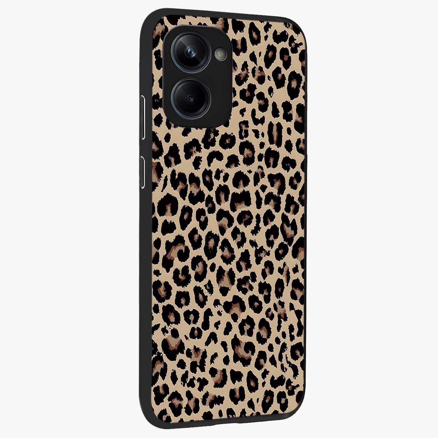 Savage Chic Pattern Glass Case upright view showcasing trendy decorative artwork with edgy fashion theme.