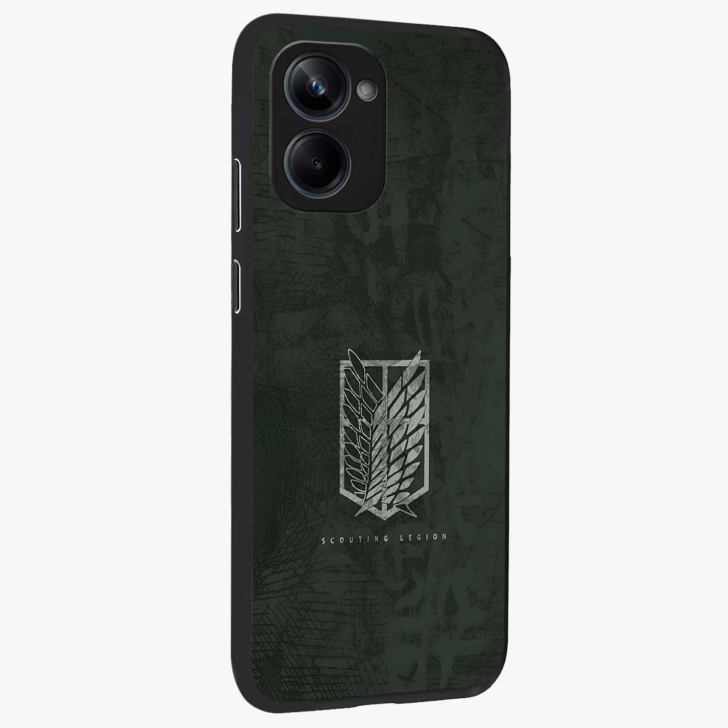 Threaded Blossom Breeze Glass Case upright view showcasing graceful flower artwork with calm botanical theme.