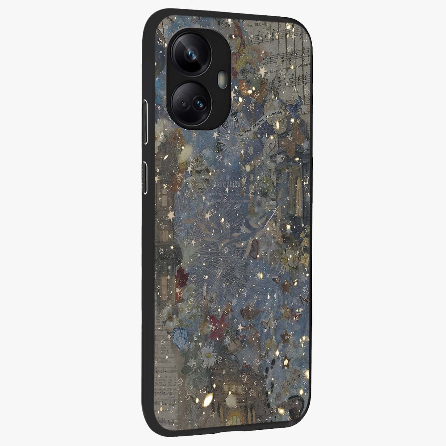 Aesthetic Astrolophia Glass Case upright view showcasing soft aesthetic theme with stylish modern look.