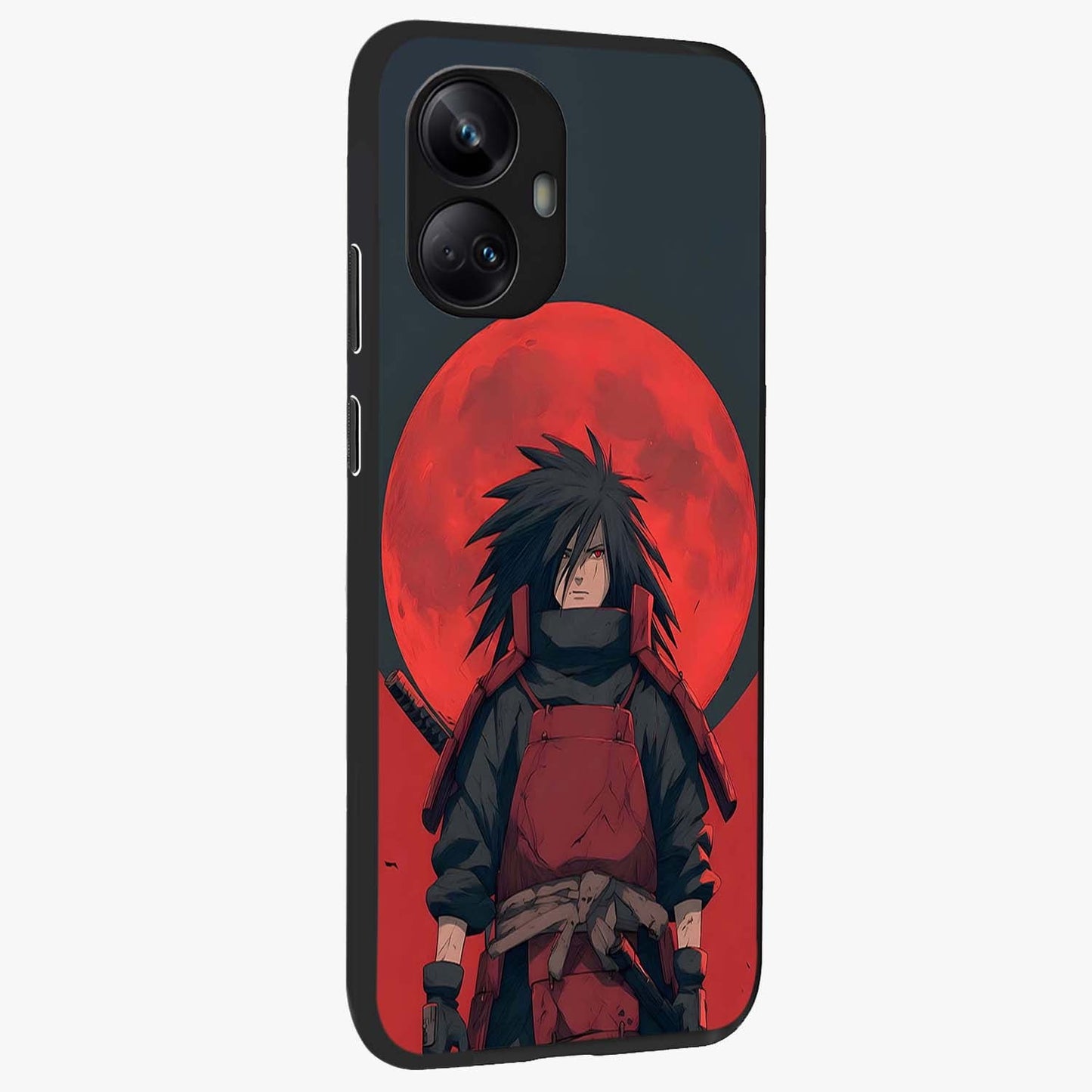 Crimson Moon Warlord Glass Case upright view showcasing powerful warlord artwork with dark celestial theme.