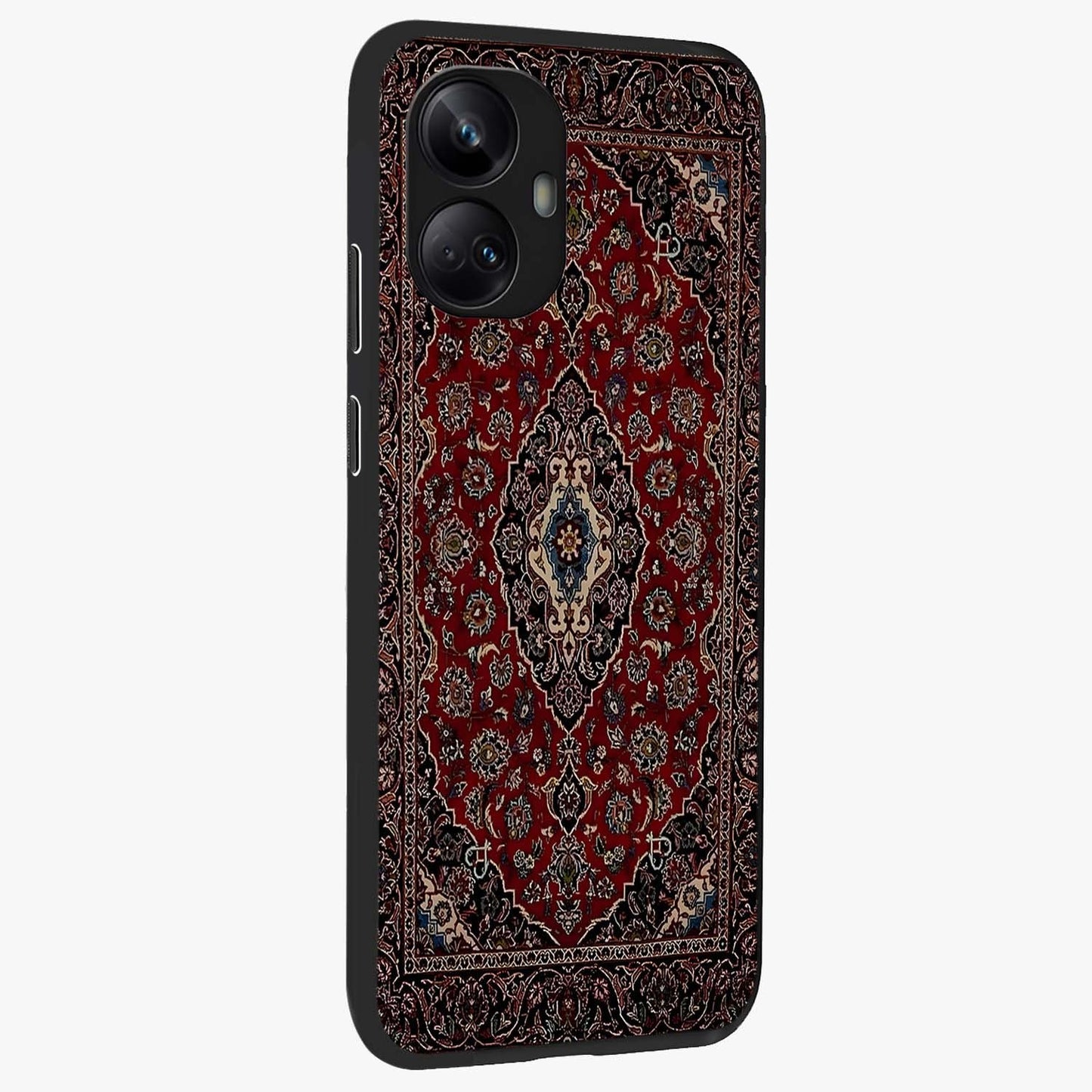Heritage Carpet Royale Glass Case upright view showcasing detailed ornamental artwork with luxurious traditional theme.