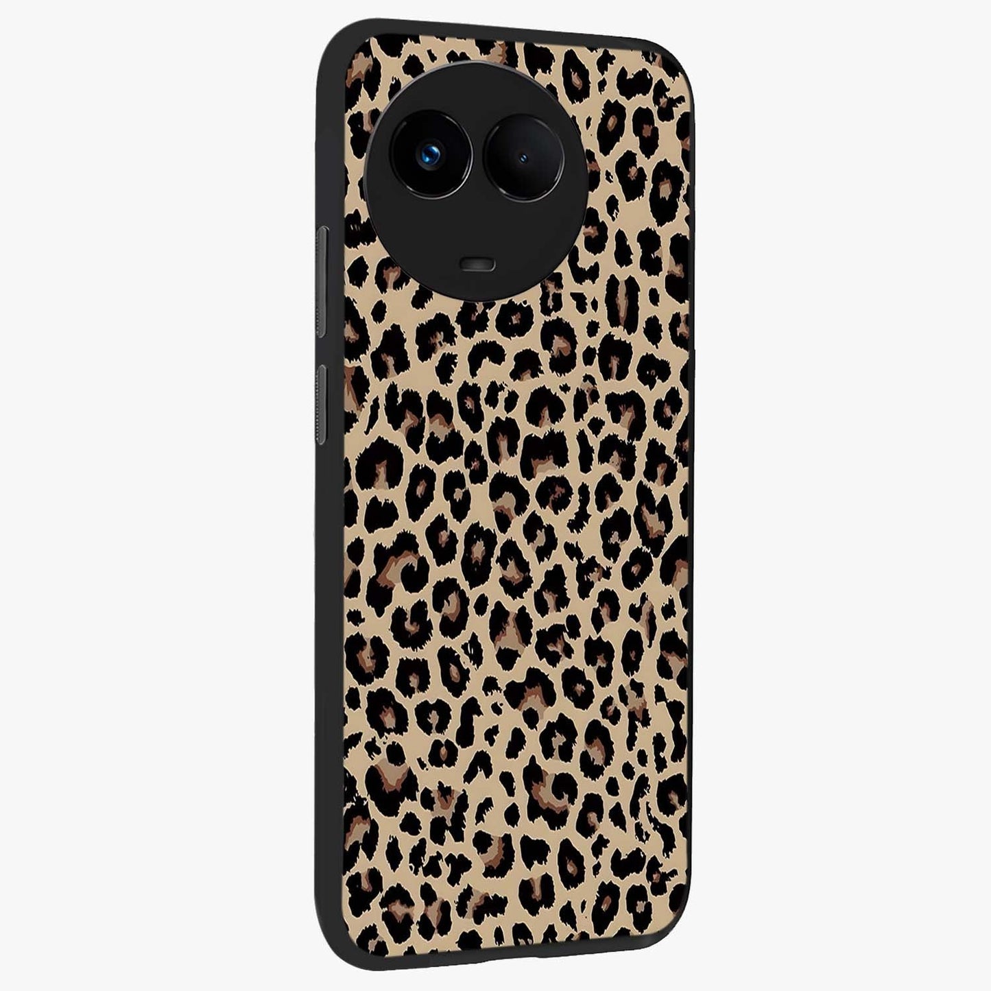 Savage Chic Pattern Glass Case upright view showcasing trendy decorative artwork with edgy fashion theme.