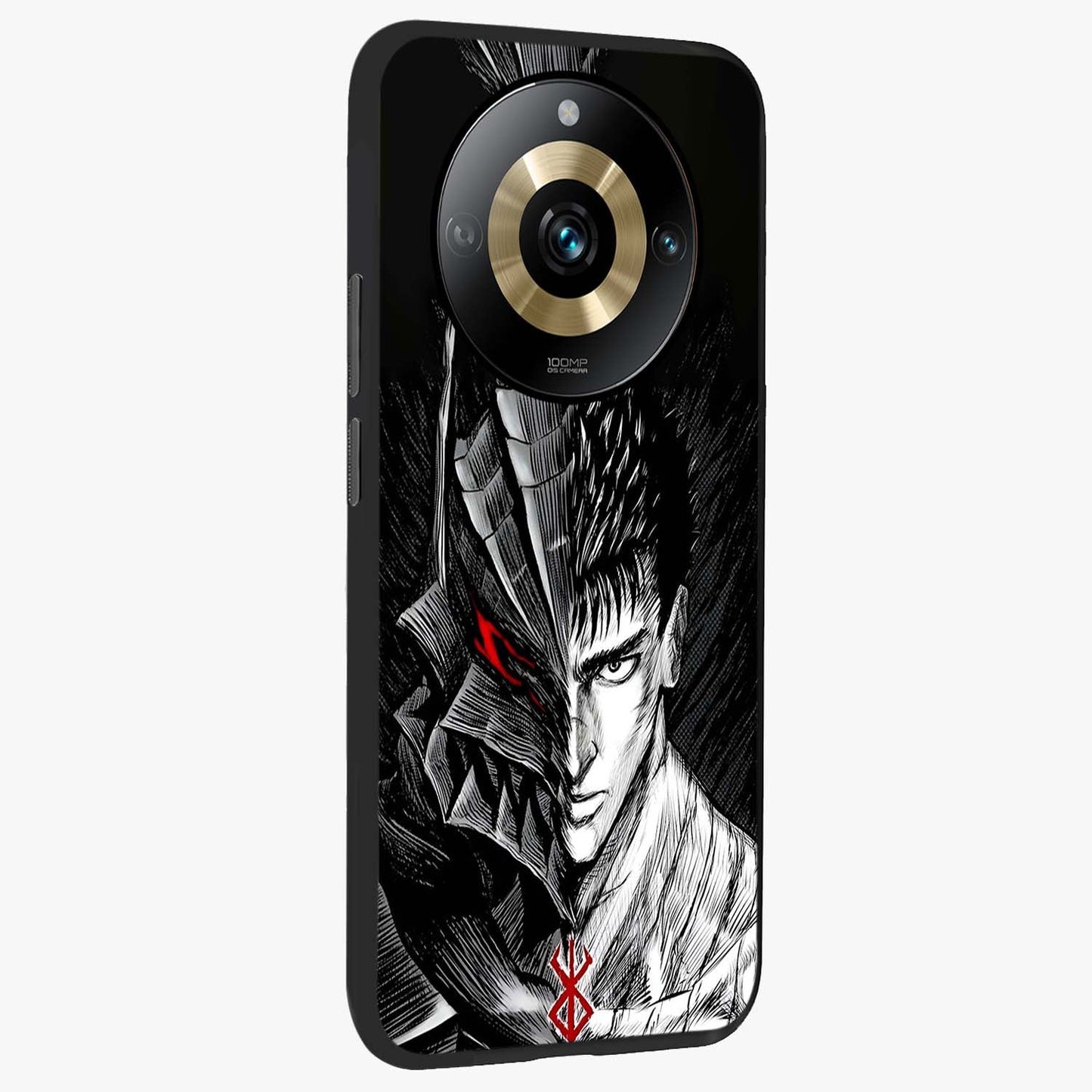 Berserker Blood Oath Glass Case upright view showcasing intense warrior aesthetic with dramatic artistic style.