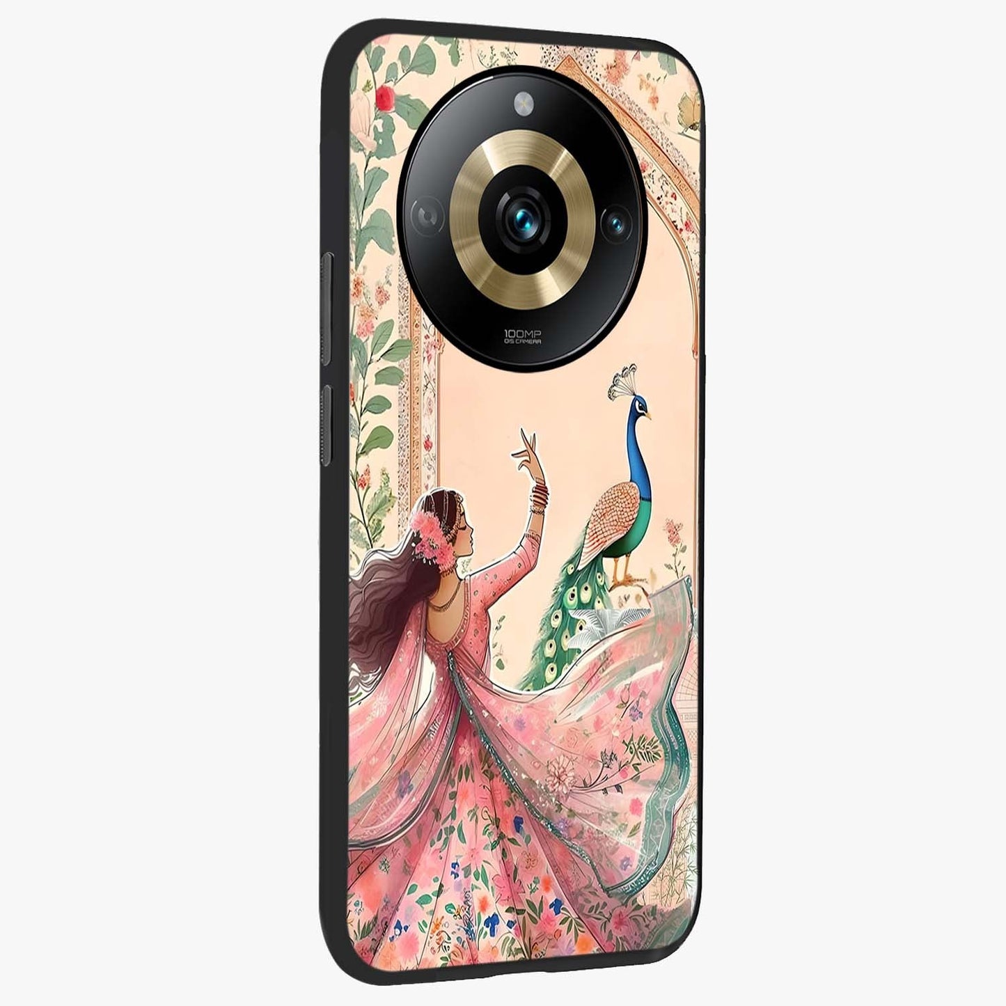 Royal Grace Muse Glass Case upright view showcasing stylish artistic artwork with sophisticated royal theme.