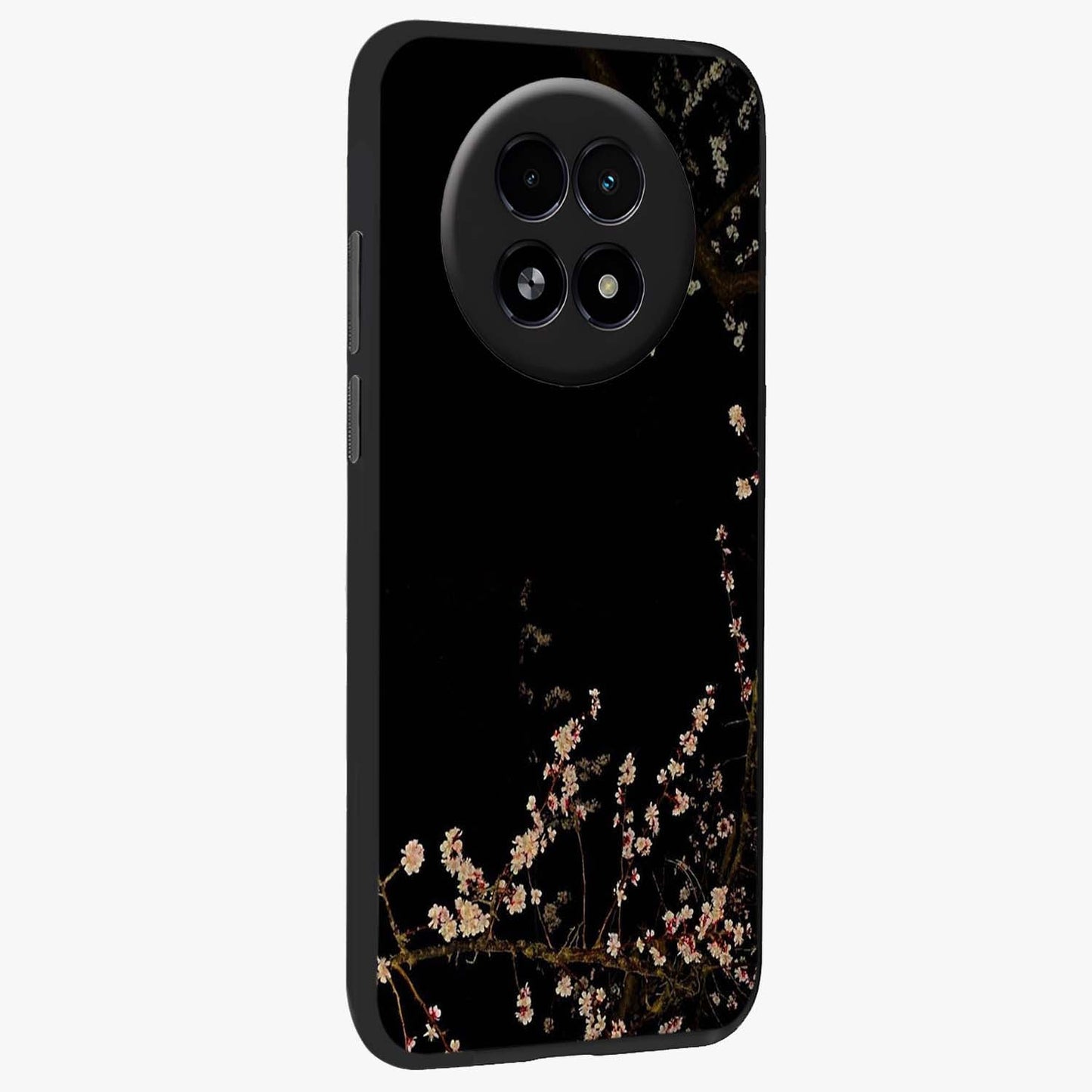 Petal Moon Light With Custom Name Glass Case upright view showcasing elegant floral moon artwork with personalized aesthetic.