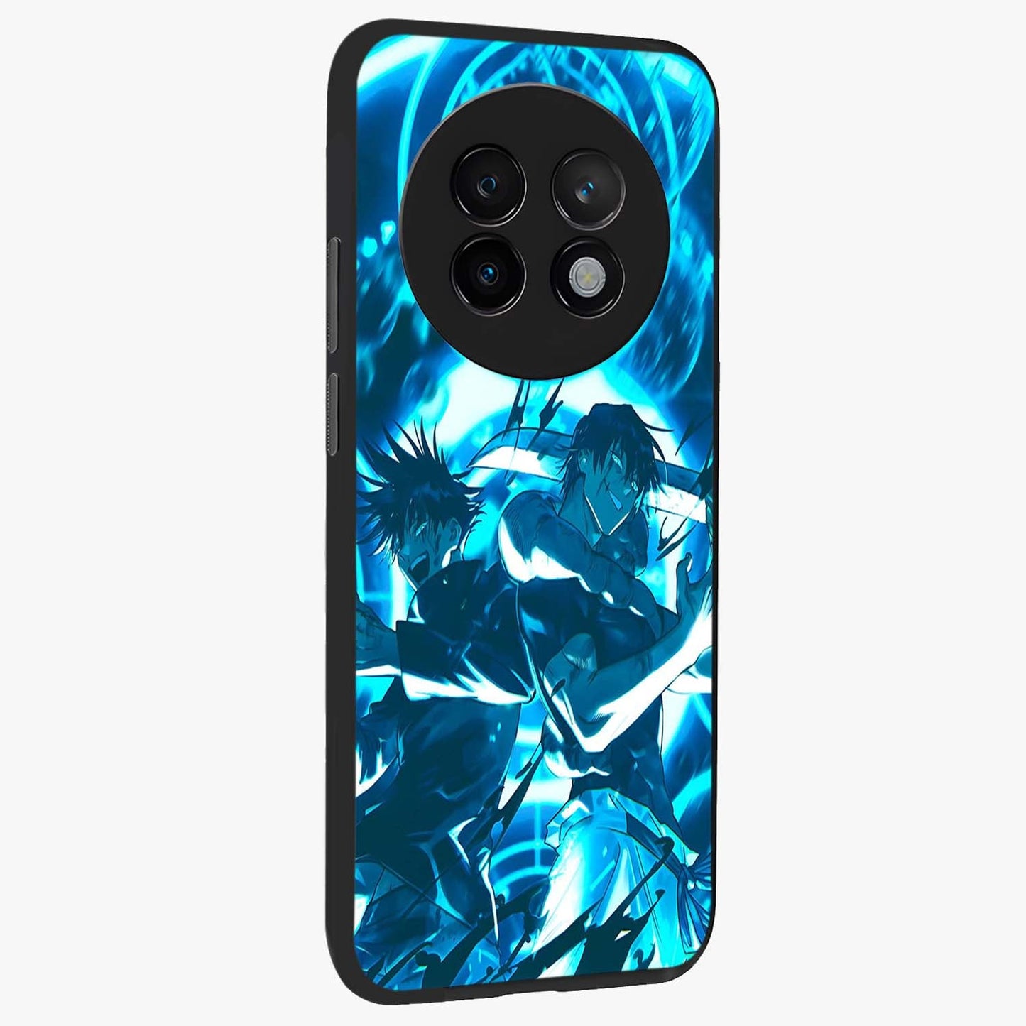 Cursed Energy Clash Glass Case upright view showcasing dramatic clash artwork with bold supernatural theme.