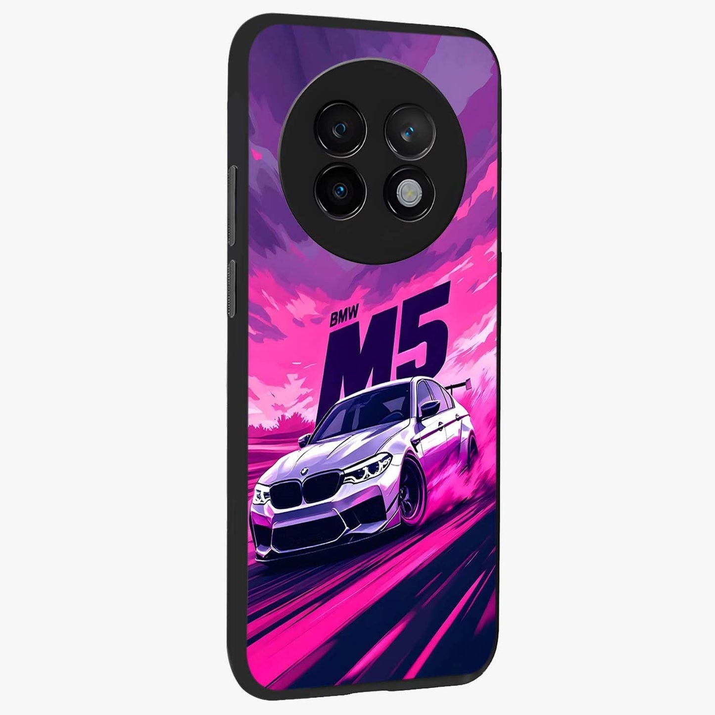 Velocity Drift Pulse Glass Case upright view showcasing powerful racing artwork with energetic motorsport theme.