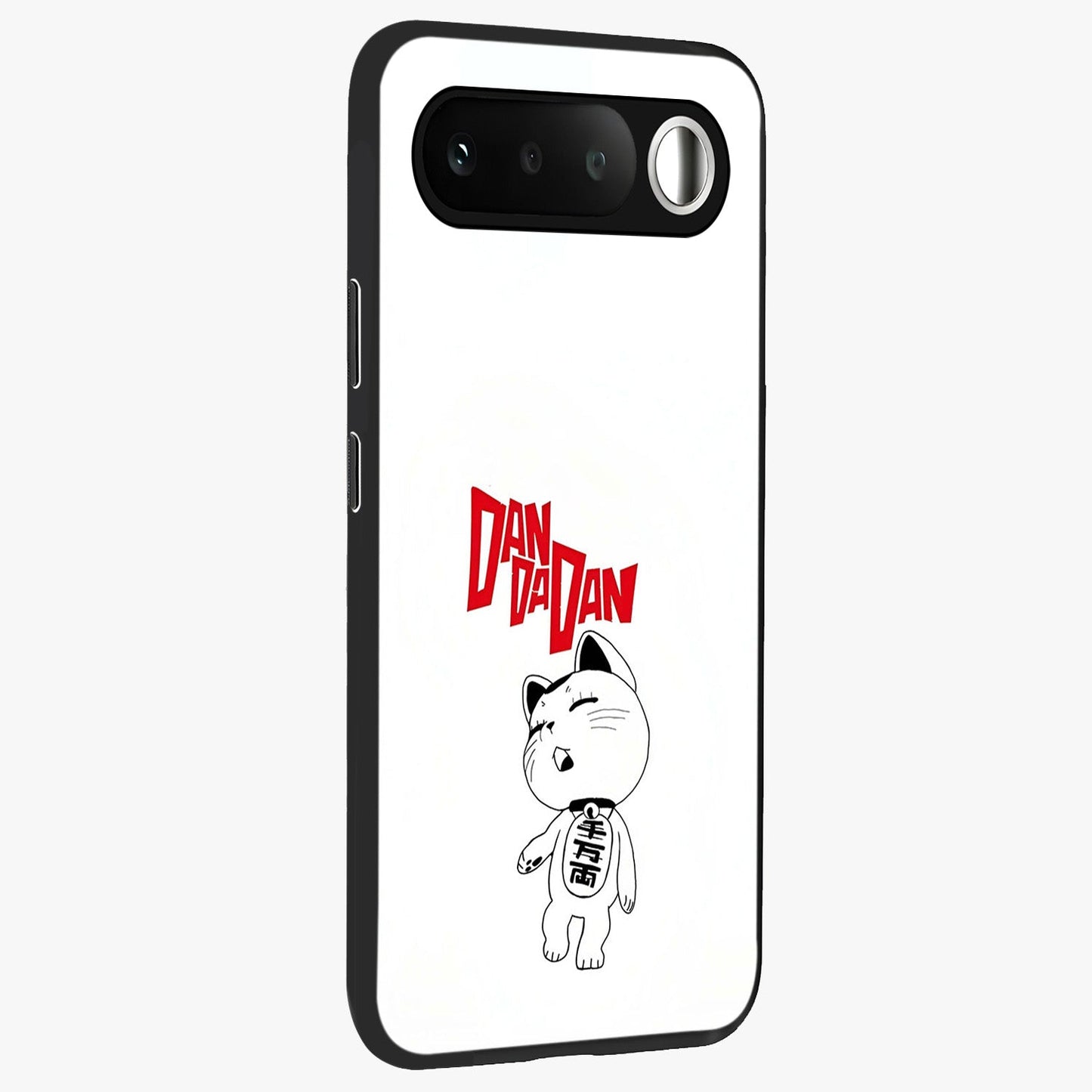 Playful Spirit Charm Glass Case upright view showcasing vibrant charm artwork with fun artistic theme.