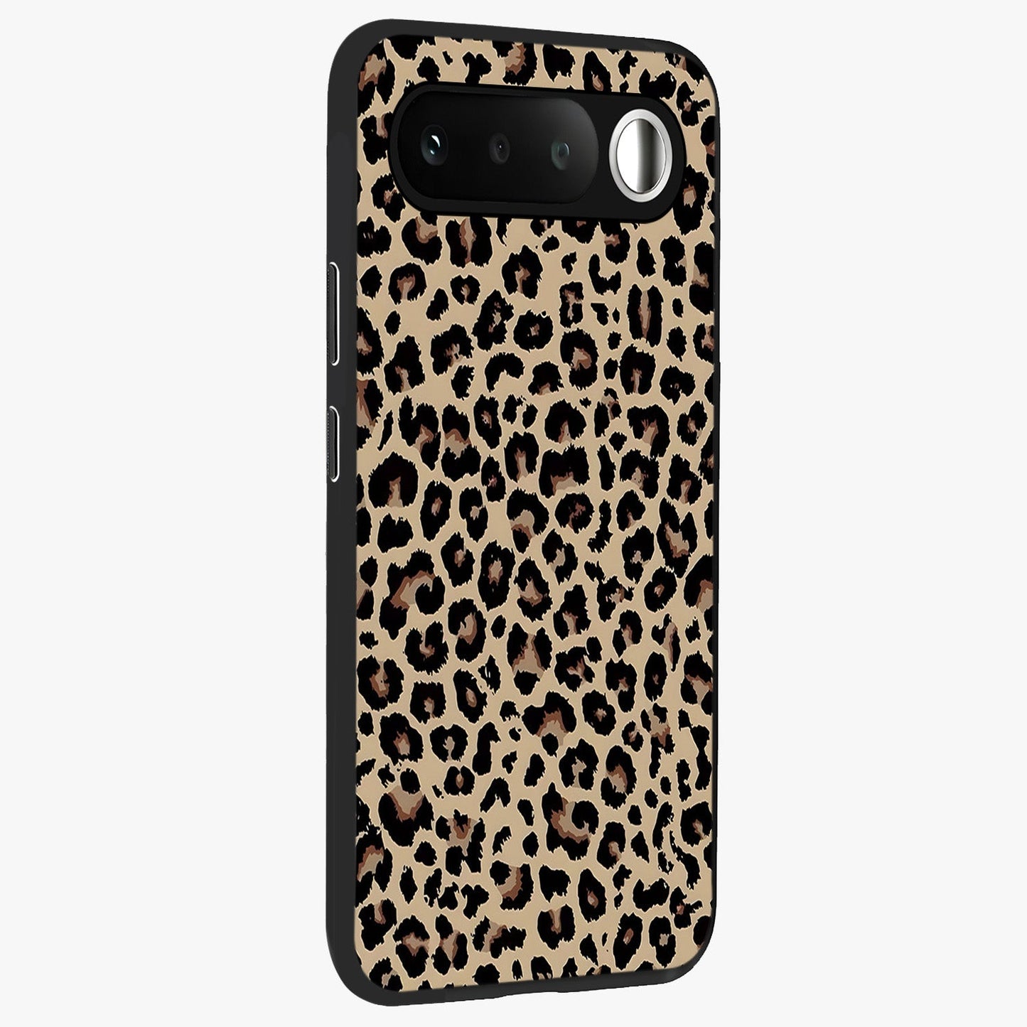 Savage Chic Pattern Glass Case upright view showcasing trendy decorative artwork with edgy fashion theme.