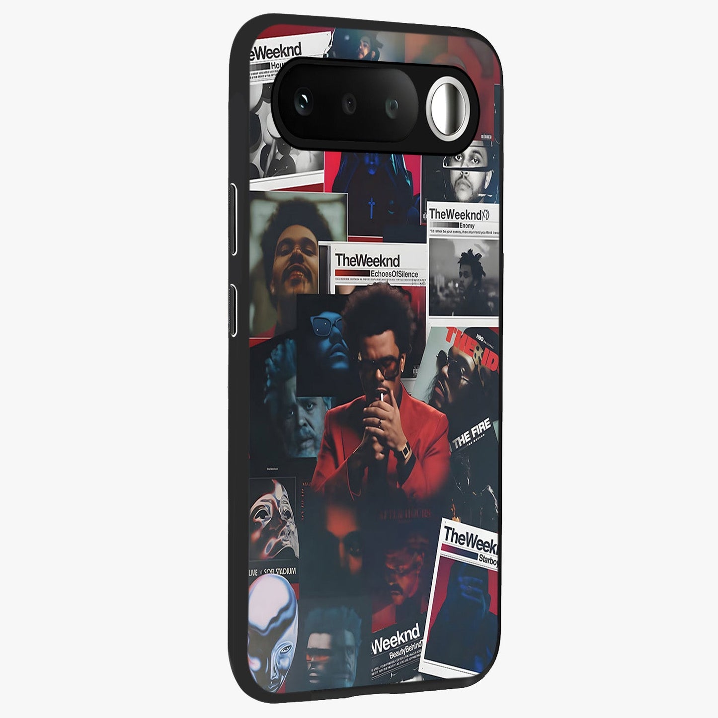 The Weeknd Glass Case upright view showcasing bold music themed artwork with contemporary artistic style.