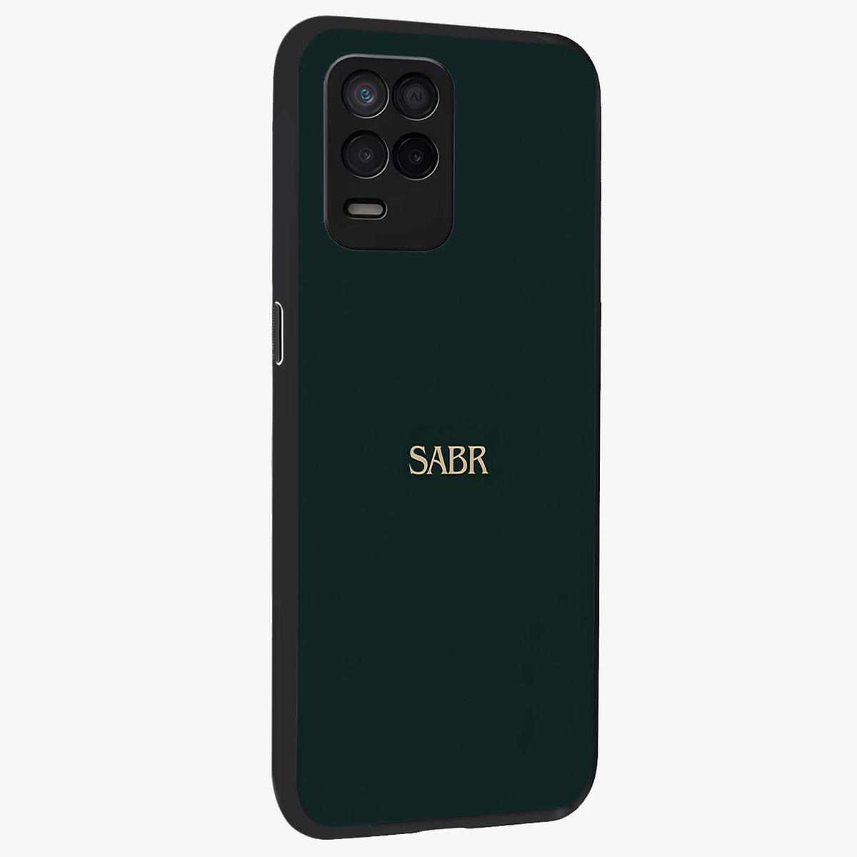Sabr Minimal Patience Glass Case upright view showcasing calm minimalist artwork with motivational patience theme.
