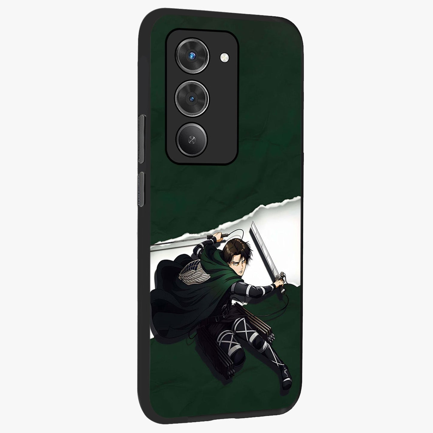 Emerald War Vanguard Glass Case upright view showcasing dramatic warrior artwork with bold fantasy theme.