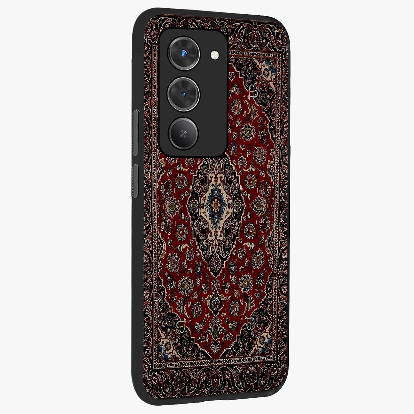 Heritage Carpet Royale Glass Case upright view showcasing detailed ornamental artwork with luxurious traditional theme.