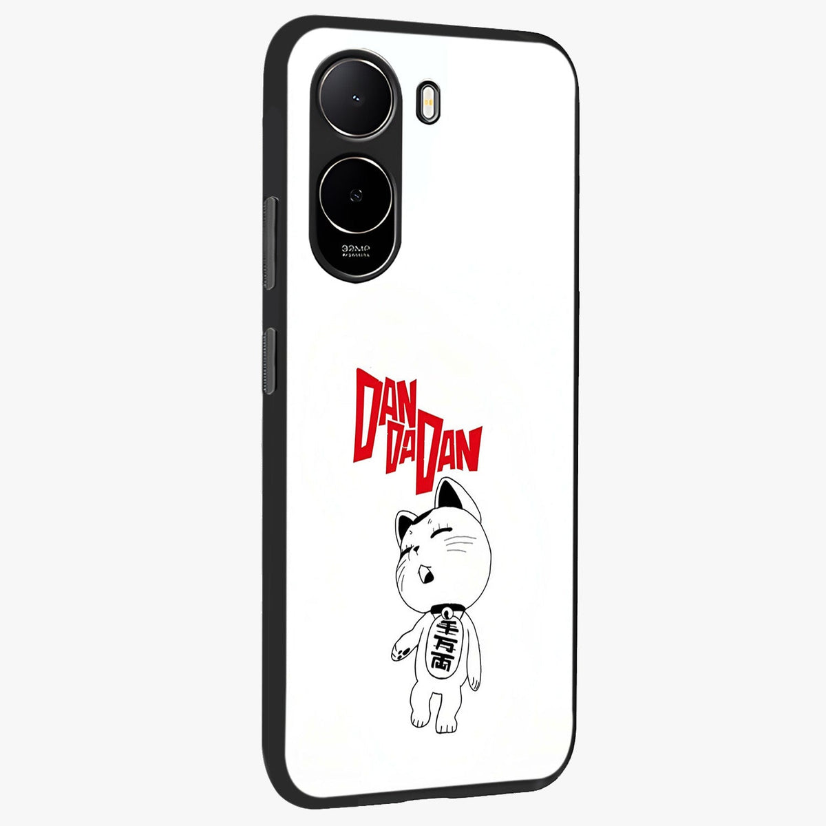 Playful Spirit Charm Glass Case upright view showcasing vibrant charm artwork with fun artistic theme.