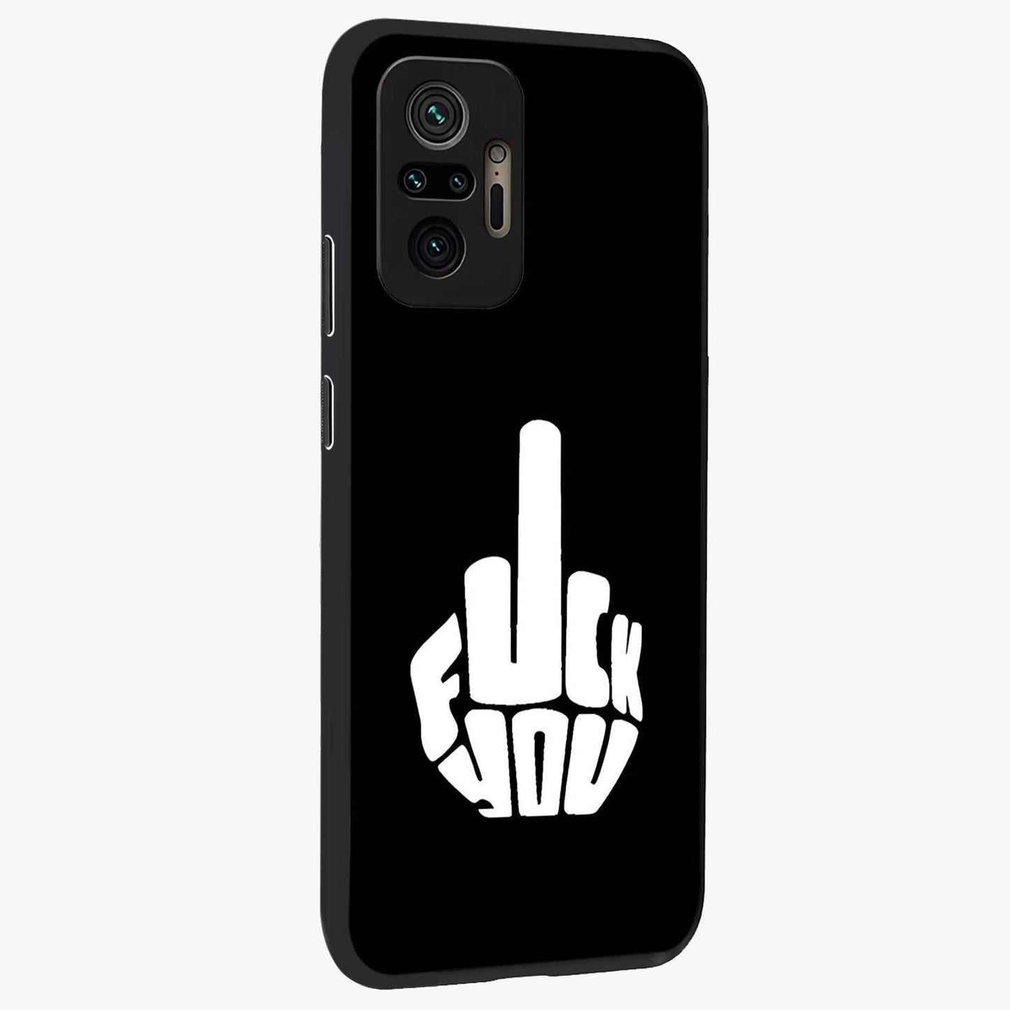 Rebel Mode On Glass Case upright view showcasing striking statement artwork with bold rebellious theme.