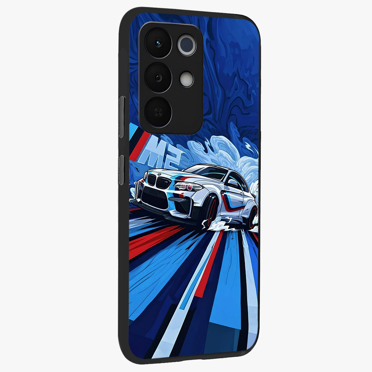 Drift Power Rush Glass Case upright view showcasing high speed racing artwork with bold automotive theme.