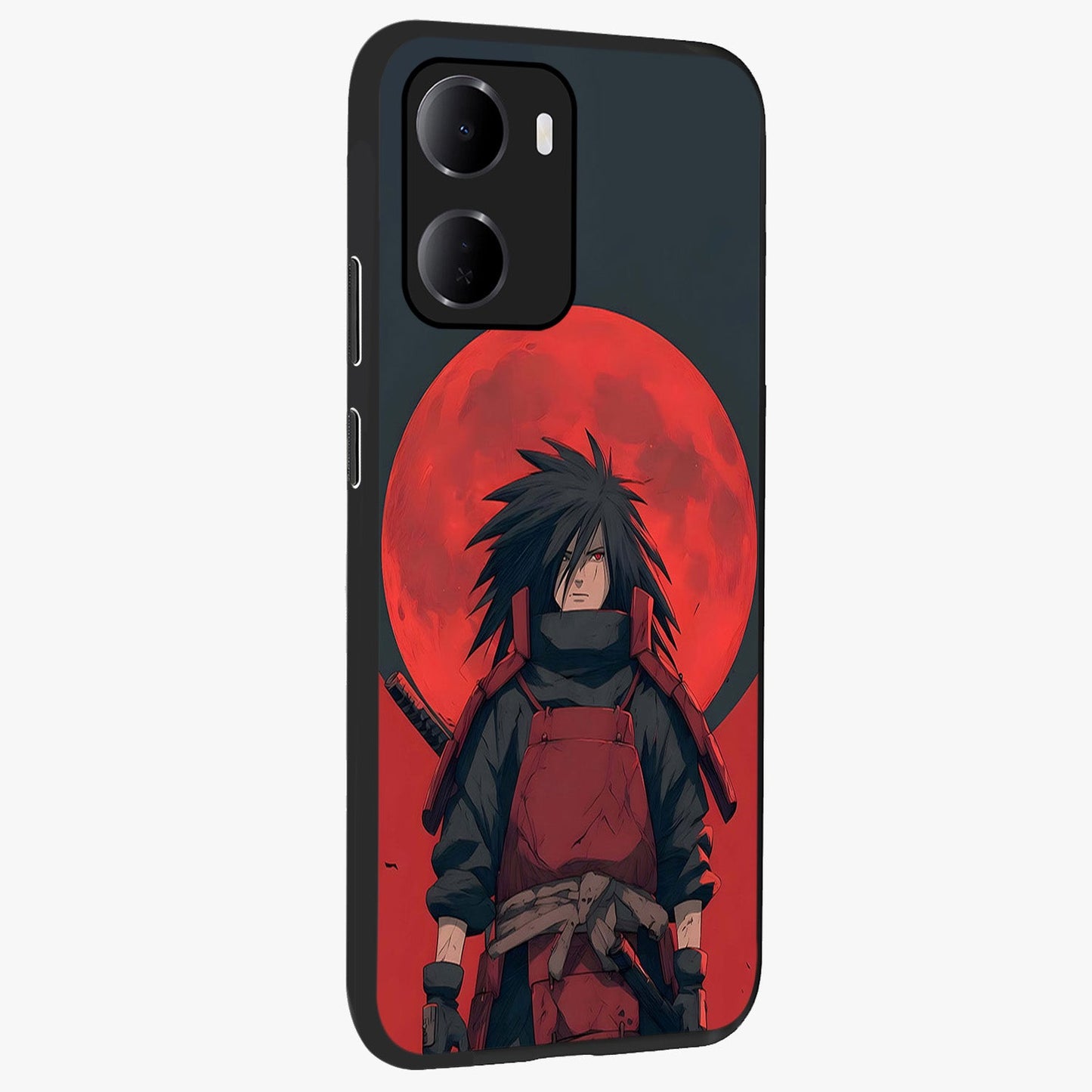Crimson Moon Warlord Glass Case upright view showcasing powerful warlord artwork with dark celestial theme.