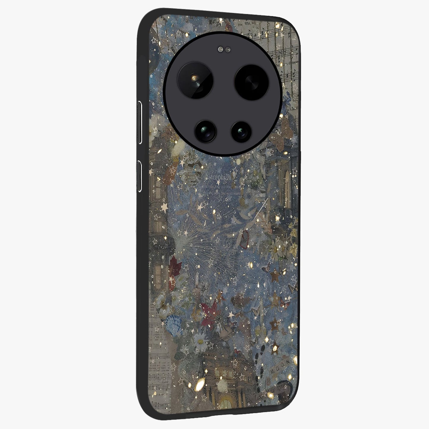 Aesthetic Astrolophia Glass Case upright view showcasing soft aesthetic theme with stylish modern look.