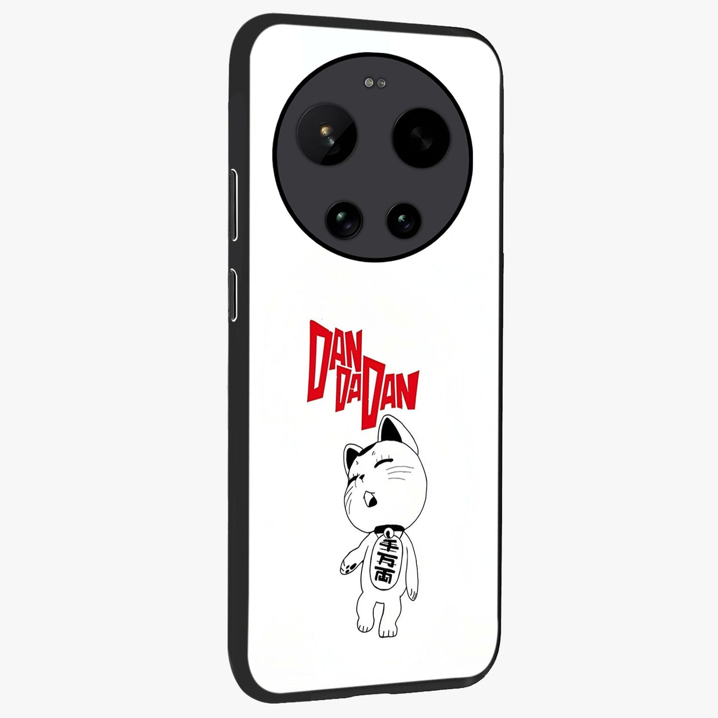 Playful Spirit Charm Glass Case upright view showcasing vibrant charm artwork with fun artistic theme.