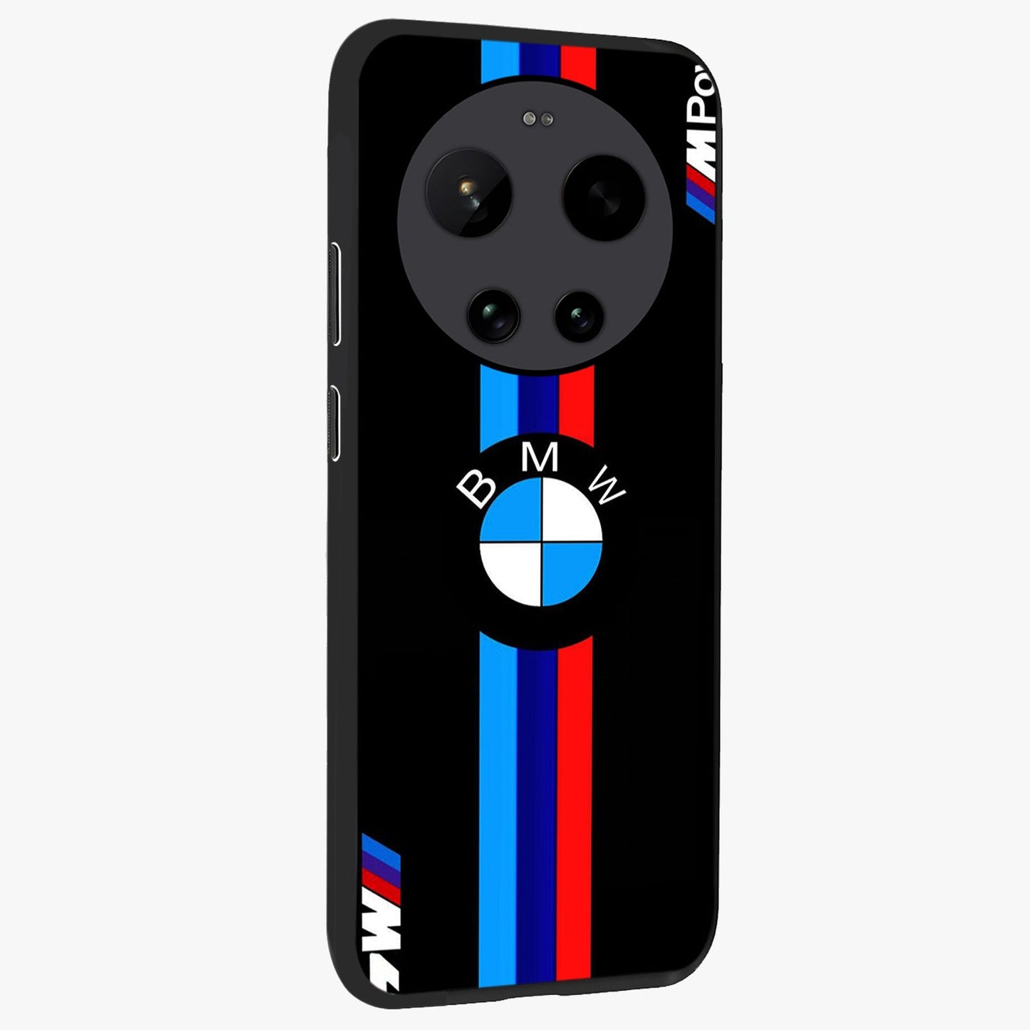 Turbo BMW Beast Glass Case upright view showcasing powerful car artwork with modern motorsport theme.