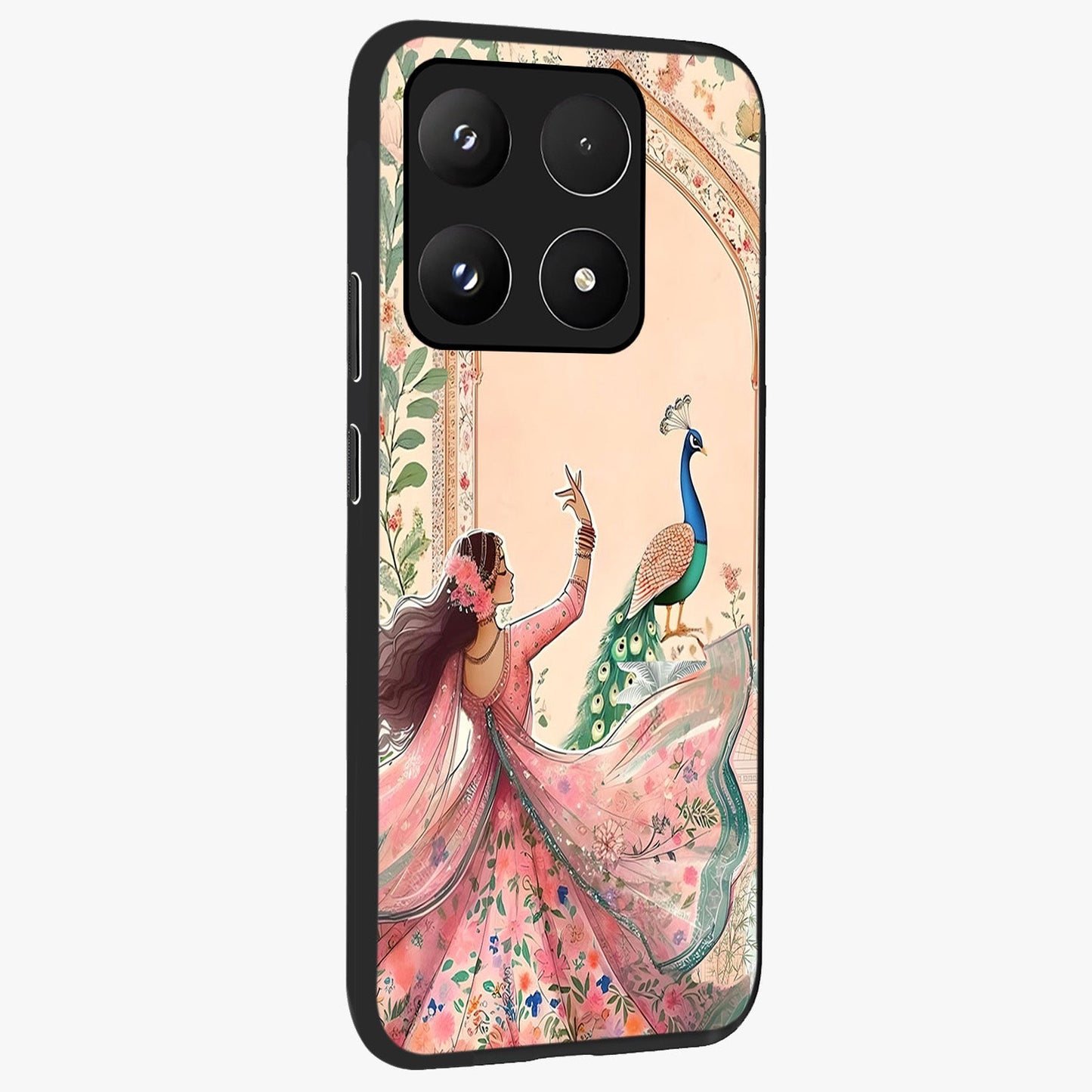 Royal Grace Muse Glass Case upright view showcasing stylish artistic artwork with sophisticated royal theme.