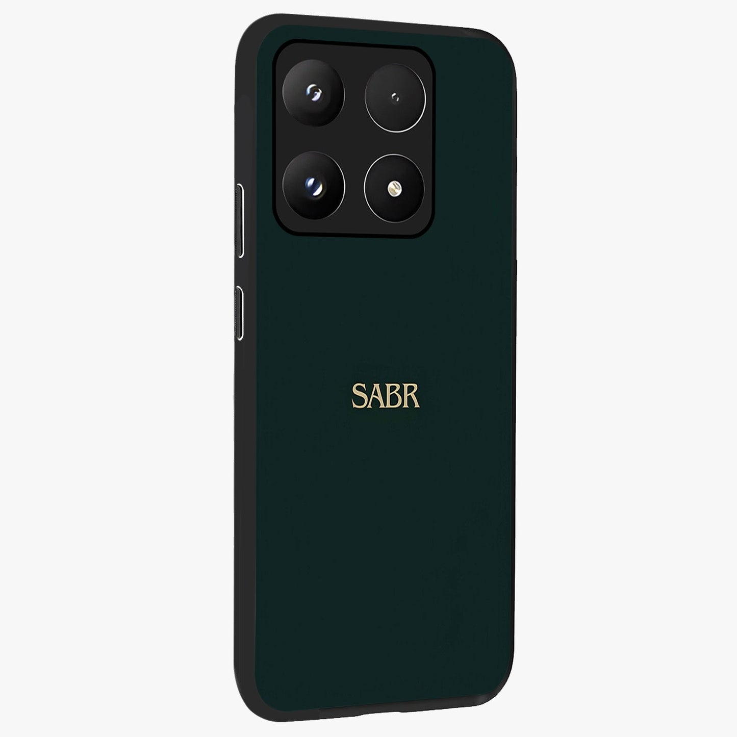 Sabr Minimal Patience Glass Case upright view showcasing calm minimalist artwork with motivational patience theme.