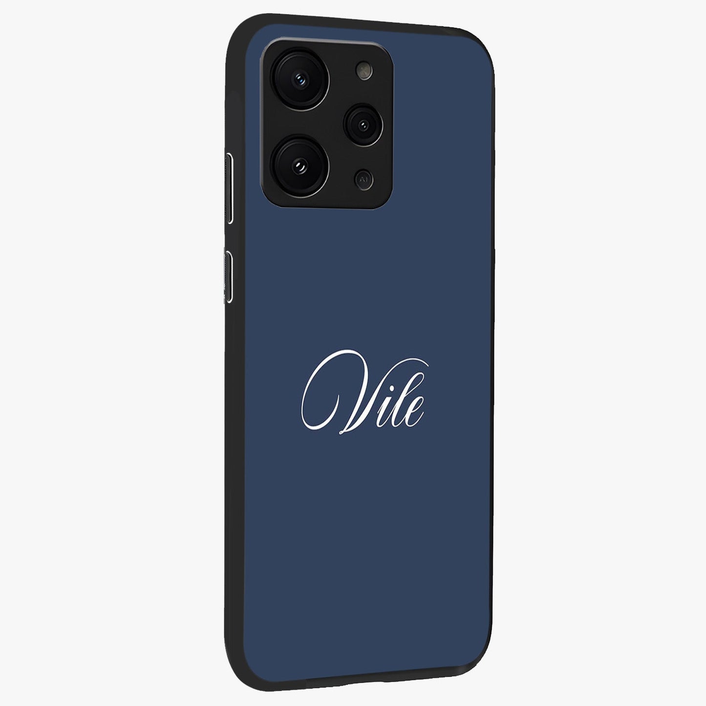 Blue Vintage Floral Pattern Glass Case displayed in angled mockup highlighting classic blue floral pattern and retro aesthetic design.