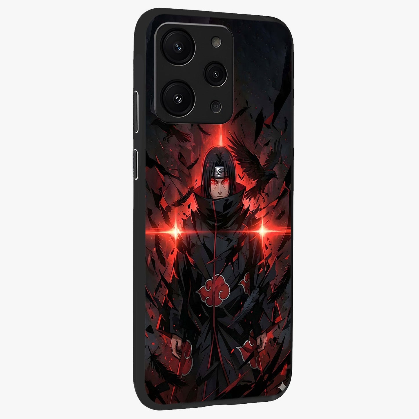 Focused Blade Discipline Glass Case upright view showcasing strong typography statement with sleek motivational theme.