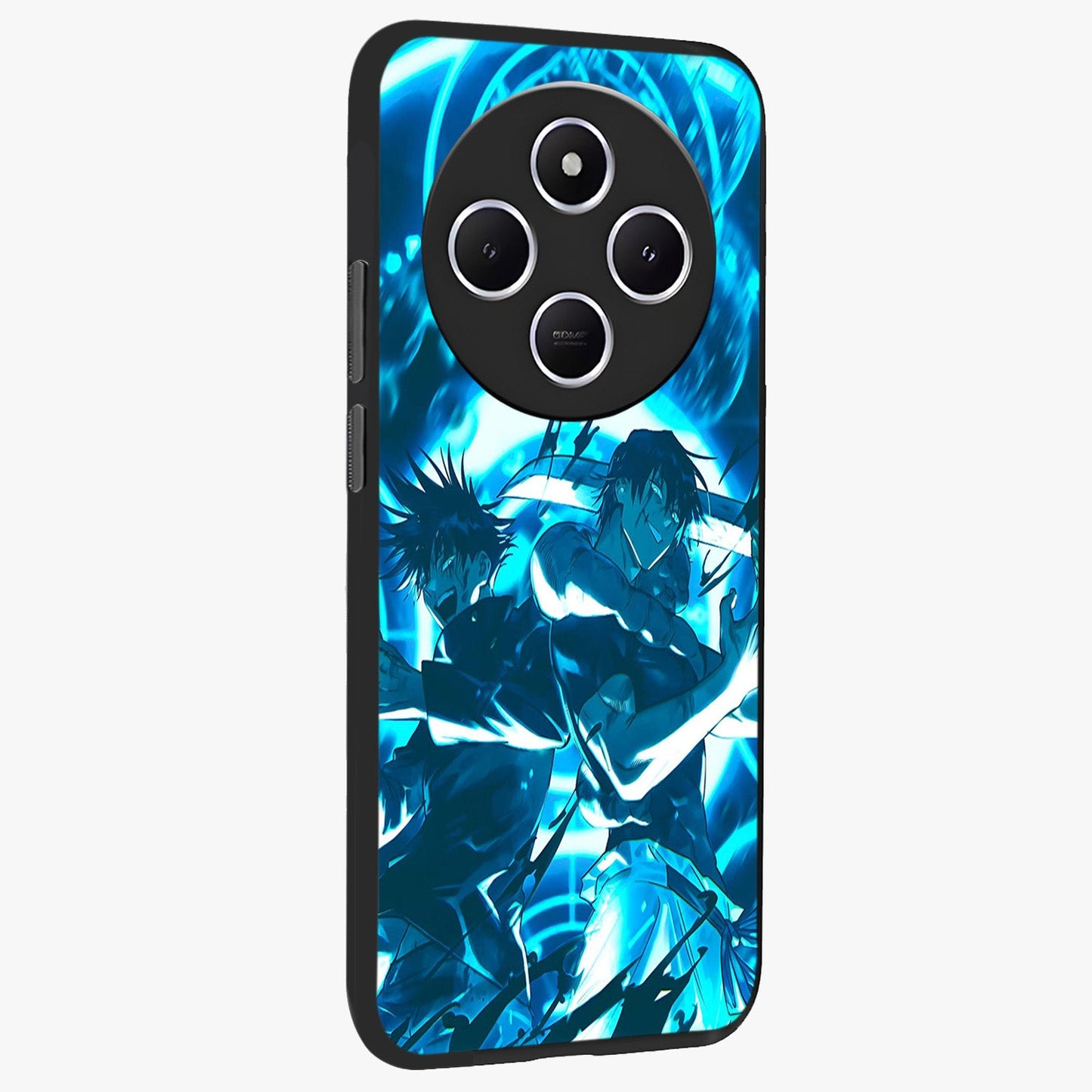 Cursed Energy Clash Glass Case upright view showcasing dramatic clash artwork with bold supernatural theme.