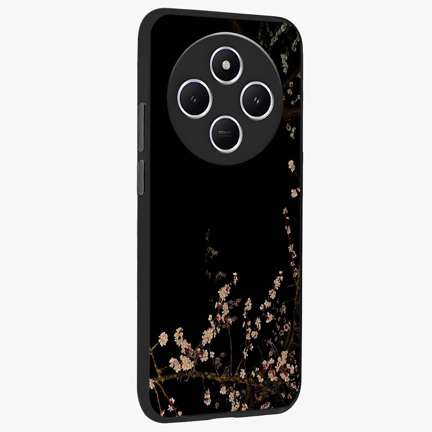 Petal Moon Light With Custom Name Glass Case upright view showcasing elegant floral moon artwork with personalized aesthetic.