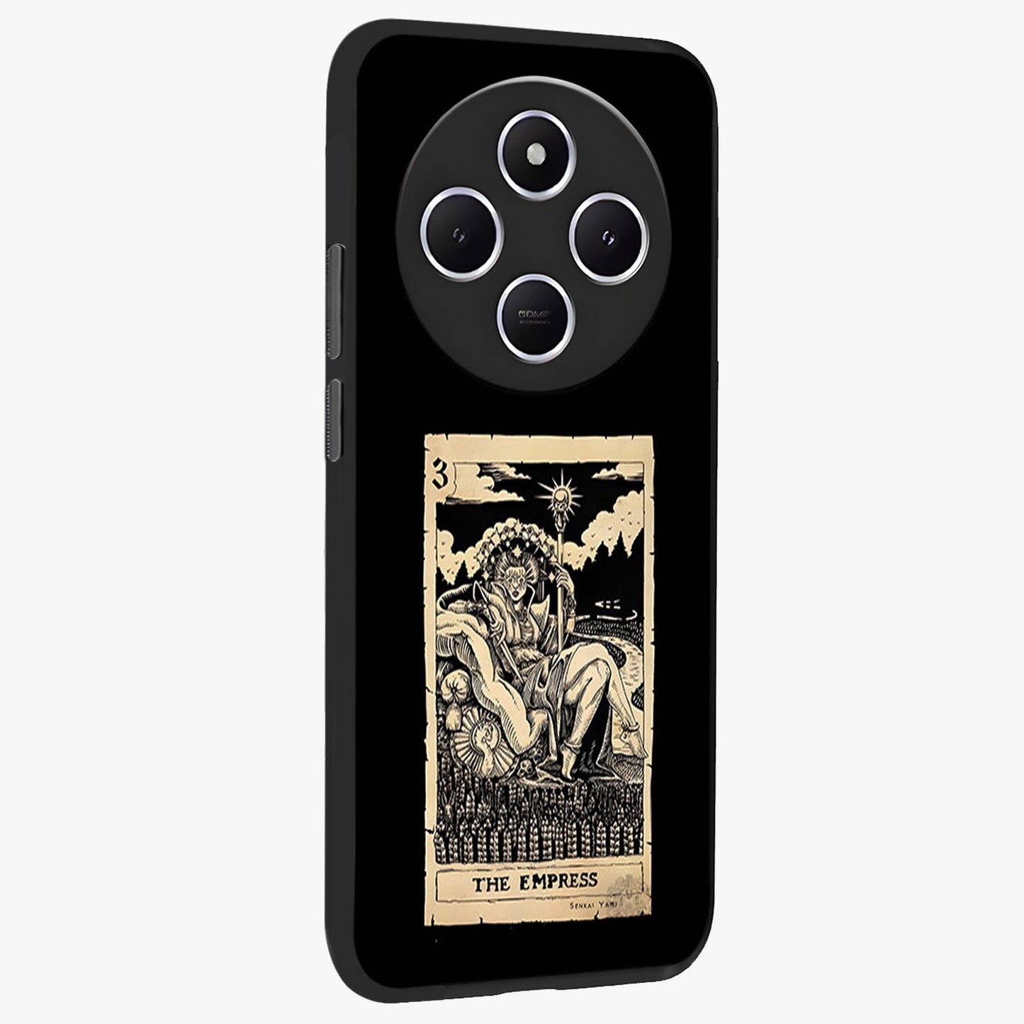 The Empress Glass Case upright view showcasing powerful empress themed artwork with luxurious artistic theme.