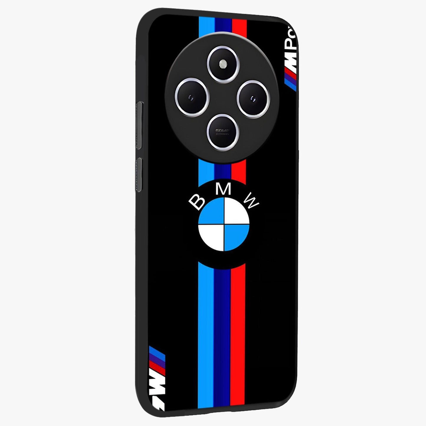 Turbo BMW Beast Glass Case upright view showcasing powerful car artwork with modern motorsport theme.
