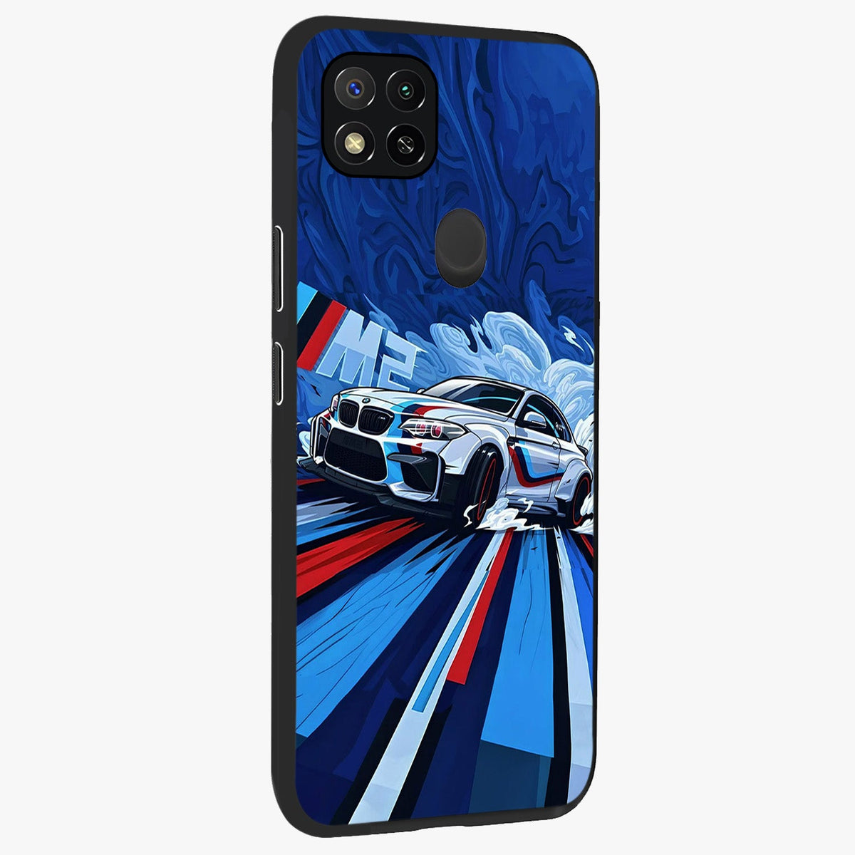 Drift Power Rush Glass Case upright view showcasing high speed racing artwork with bold automotive theme.