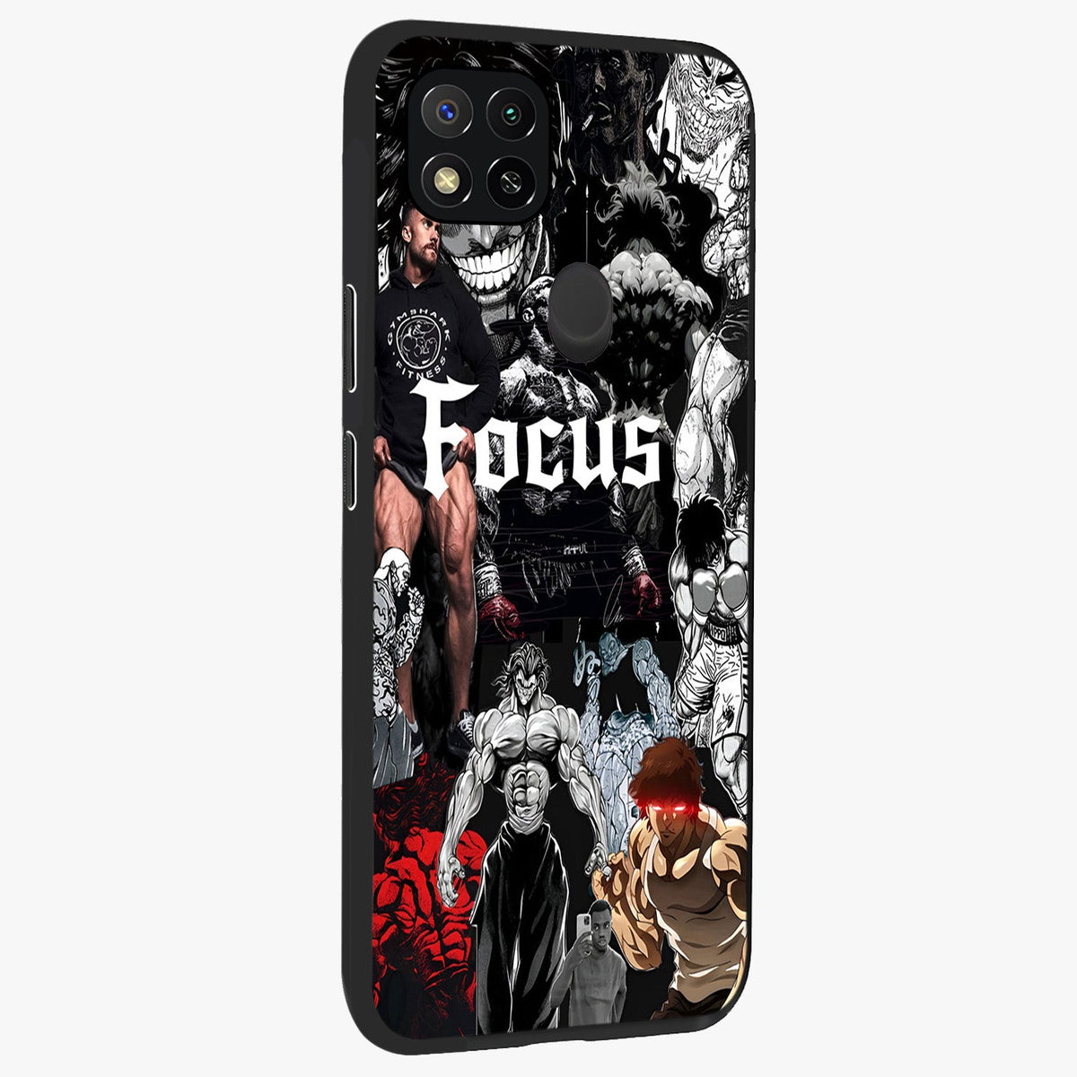 Relentless Power Focus Glass Case upright view showcasing strong inspirational artwork with powerful focus theme.