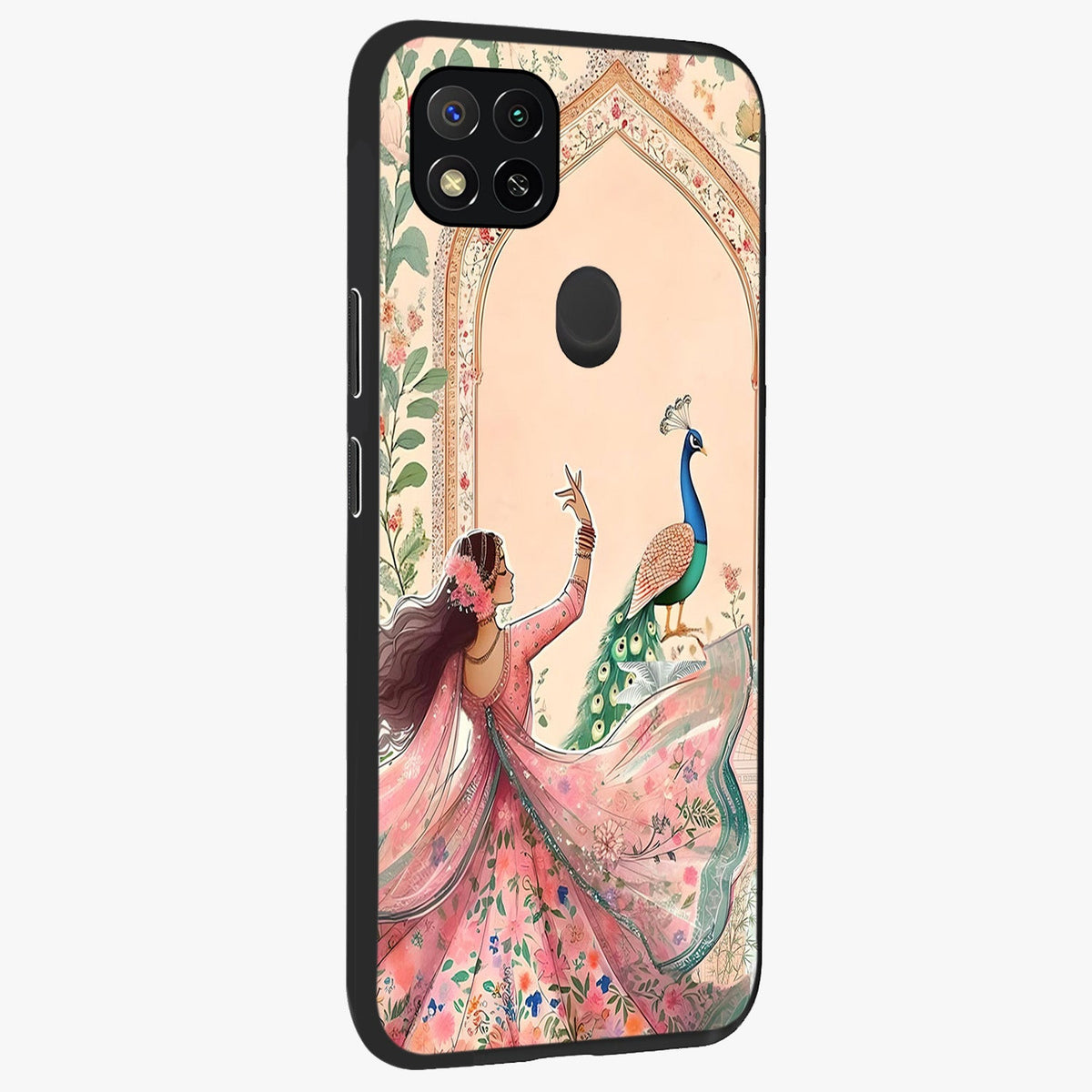 Royal Grace Muse Glass Case upright view showcasing stylish artistic artwork with sophisticated royal theme.