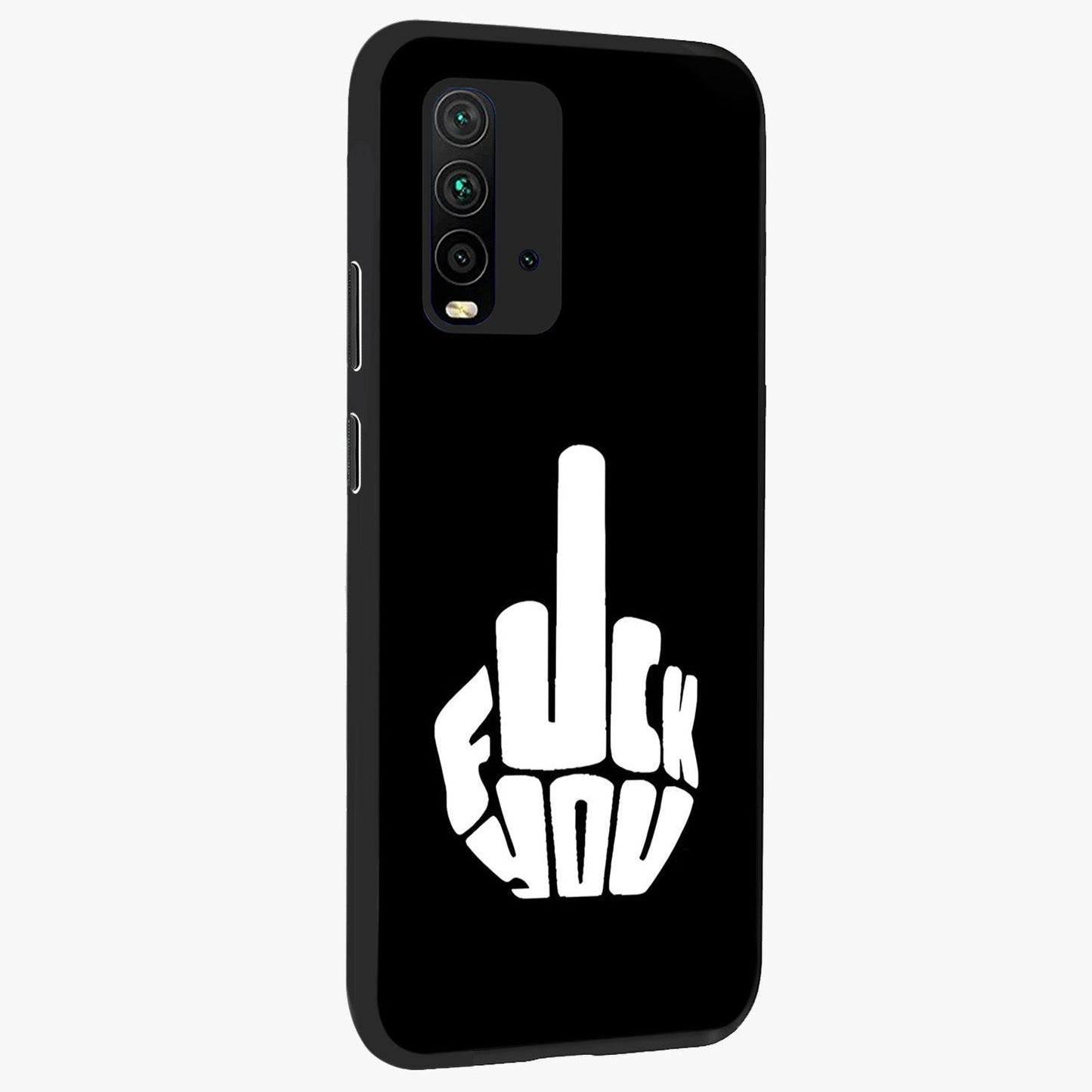 Rebel Mode On Glass Case upright view showcasing striking statement artwork with bold rebellious theme.