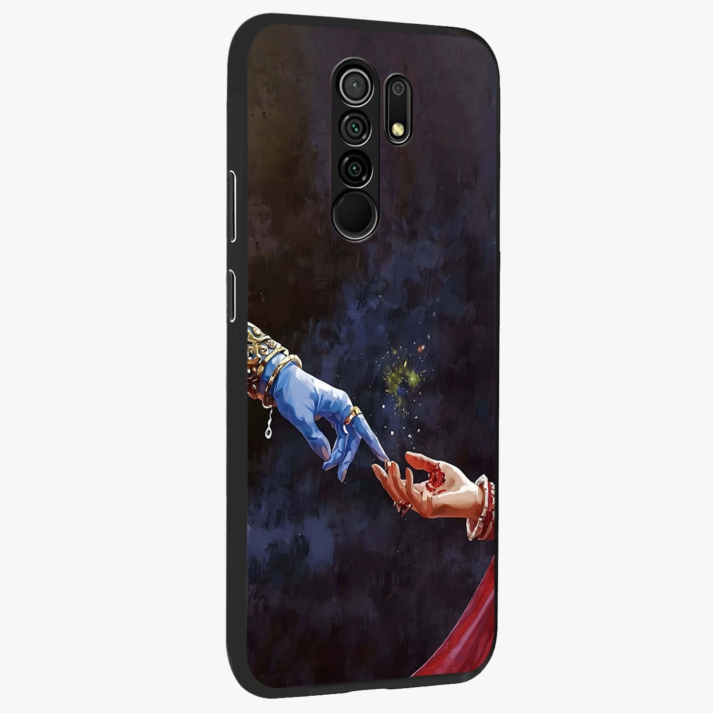 Divine Touch Eternal Glass Case upright view showcasing peaceful spiritual artwork with eternal divine theme.