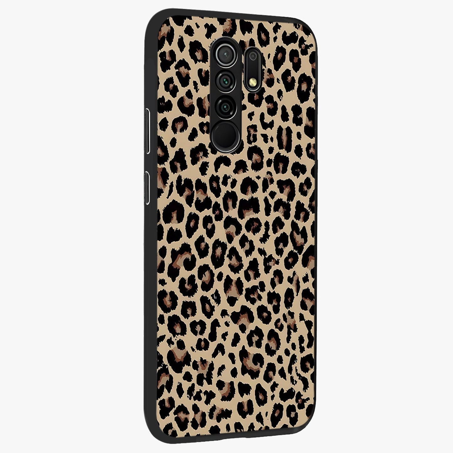 Savage Chic Pattern Glass Case upright view showcasing trendy decorative artwork with edgy fashion theme.