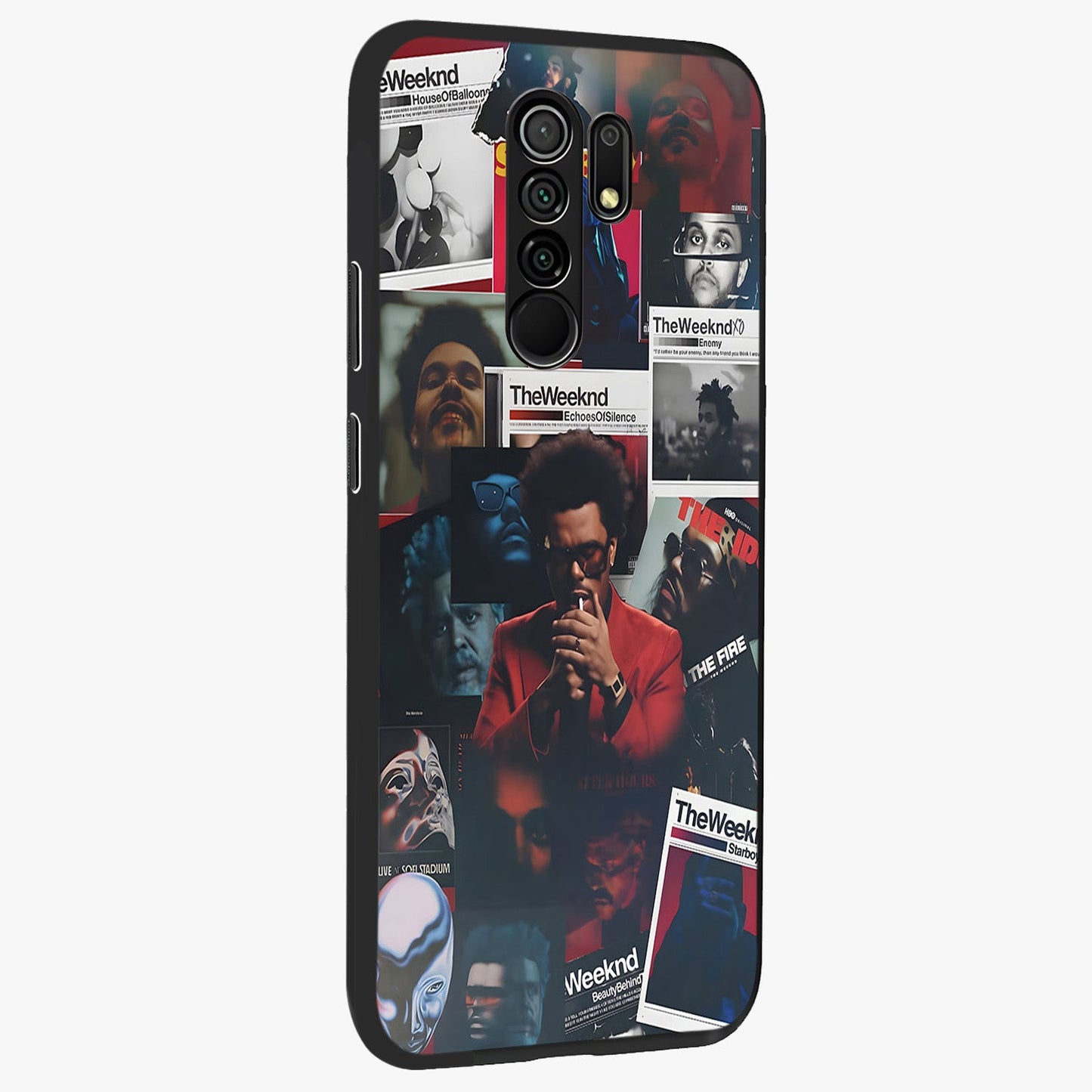 The Weeknd Glass Case upright view showcasing bold music themed artwork with contemporary artistic style.