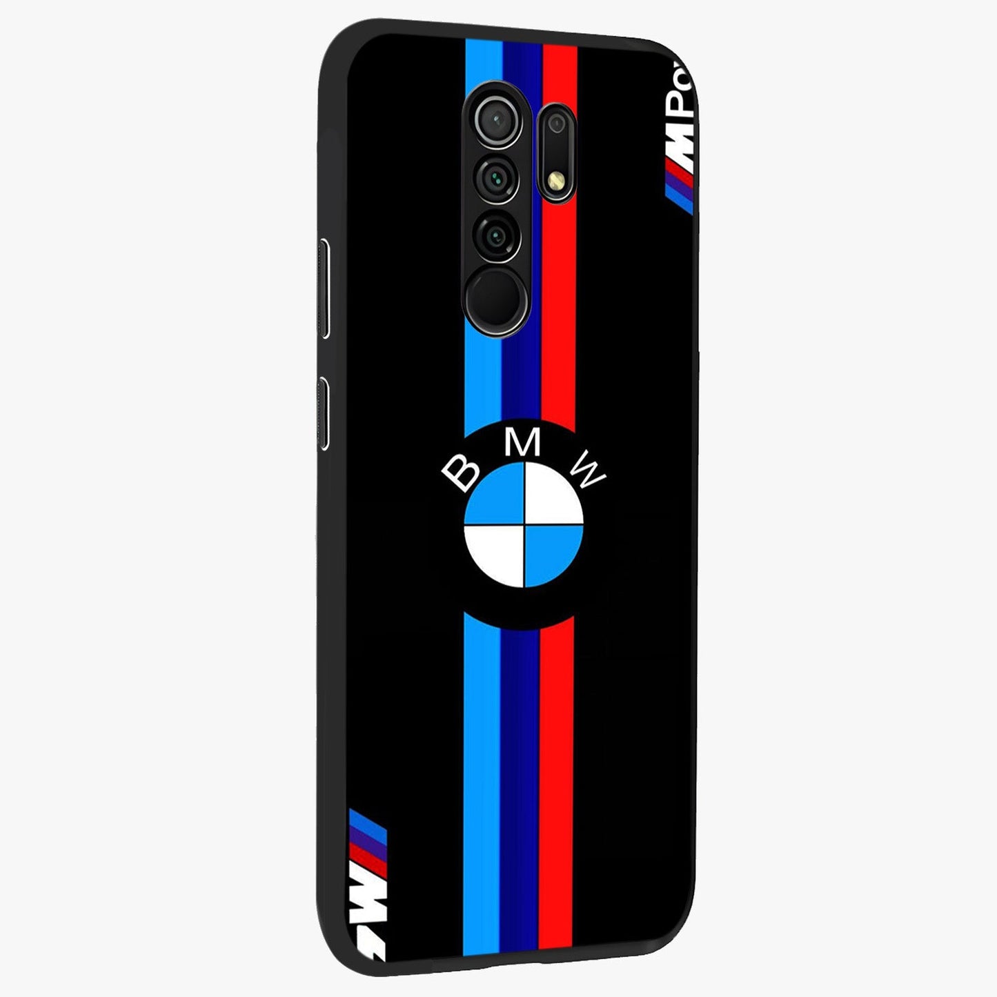 Turbo BMW Beast Glass Case upright view showcasing powerful car artwork with modern motorsport theme.