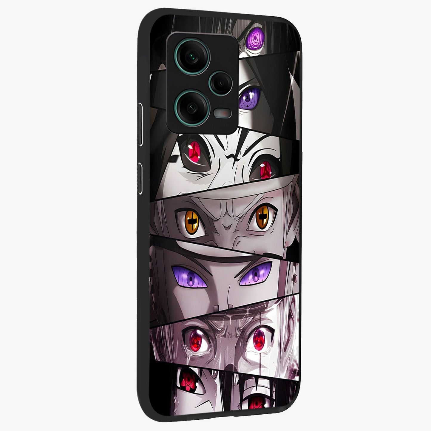 Eyes of Destiny Glass Case upright view showcasing symbolic eye artwork with dramatic artistic theme.